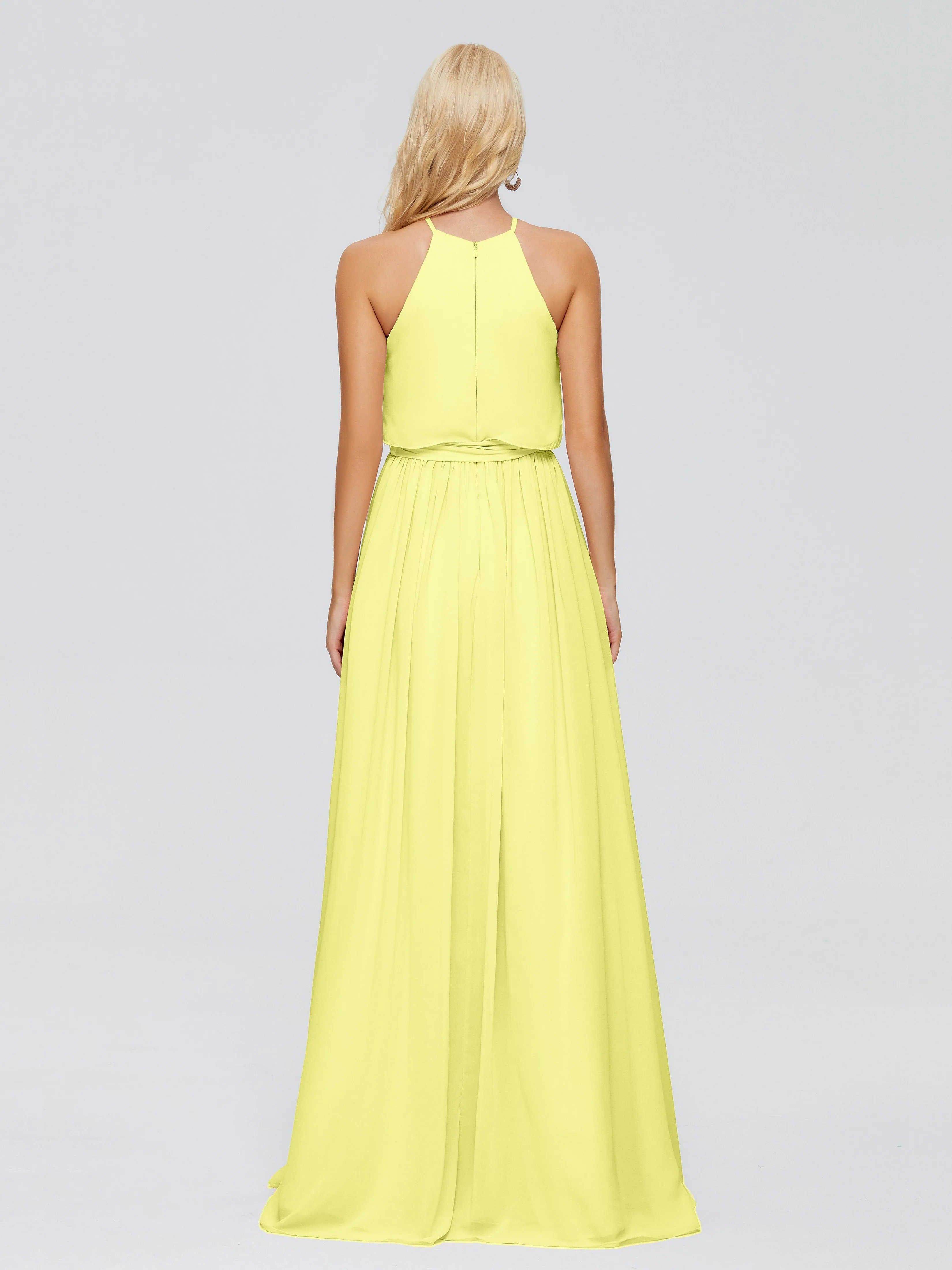 Nadey Casual Halter Chiffon Bridesmaid Dresses