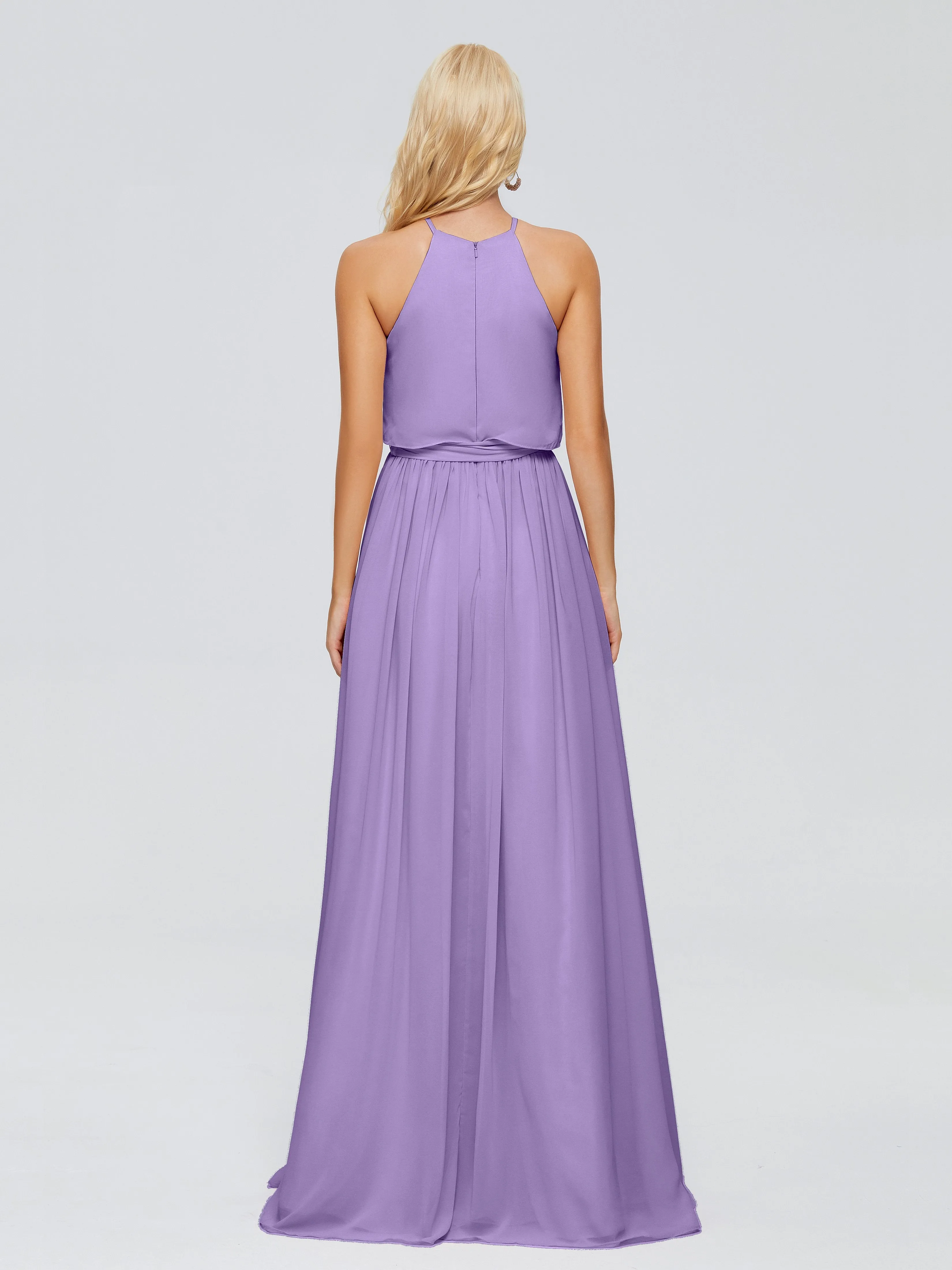 Nadey Casual Halter Chiffon Bridesmaid Dresses