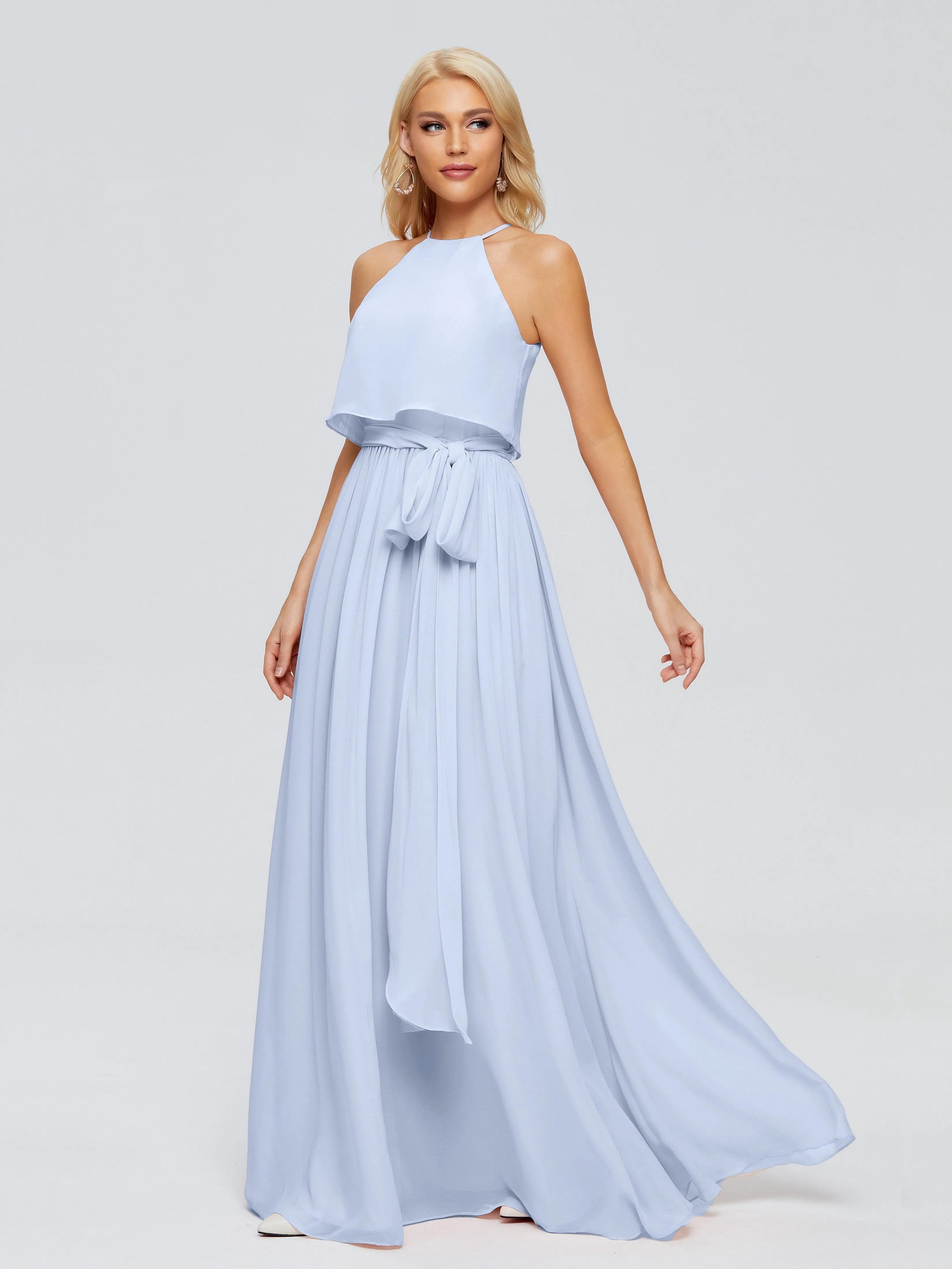 Nadey Casual Halter Chiffon Bridesmaid Dresses