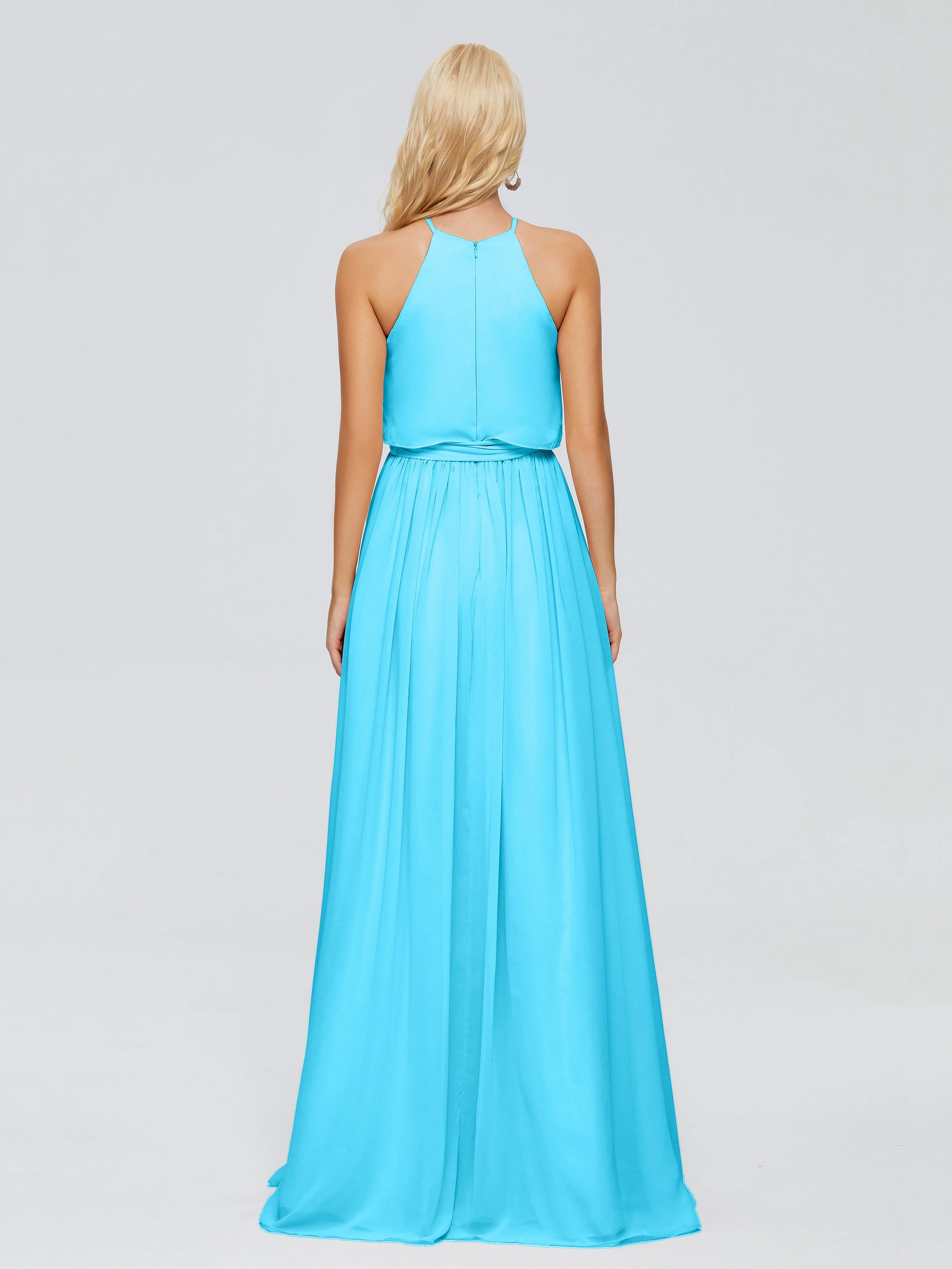 Nadey Casual Halter Chiffon Bridesmaid Dresses