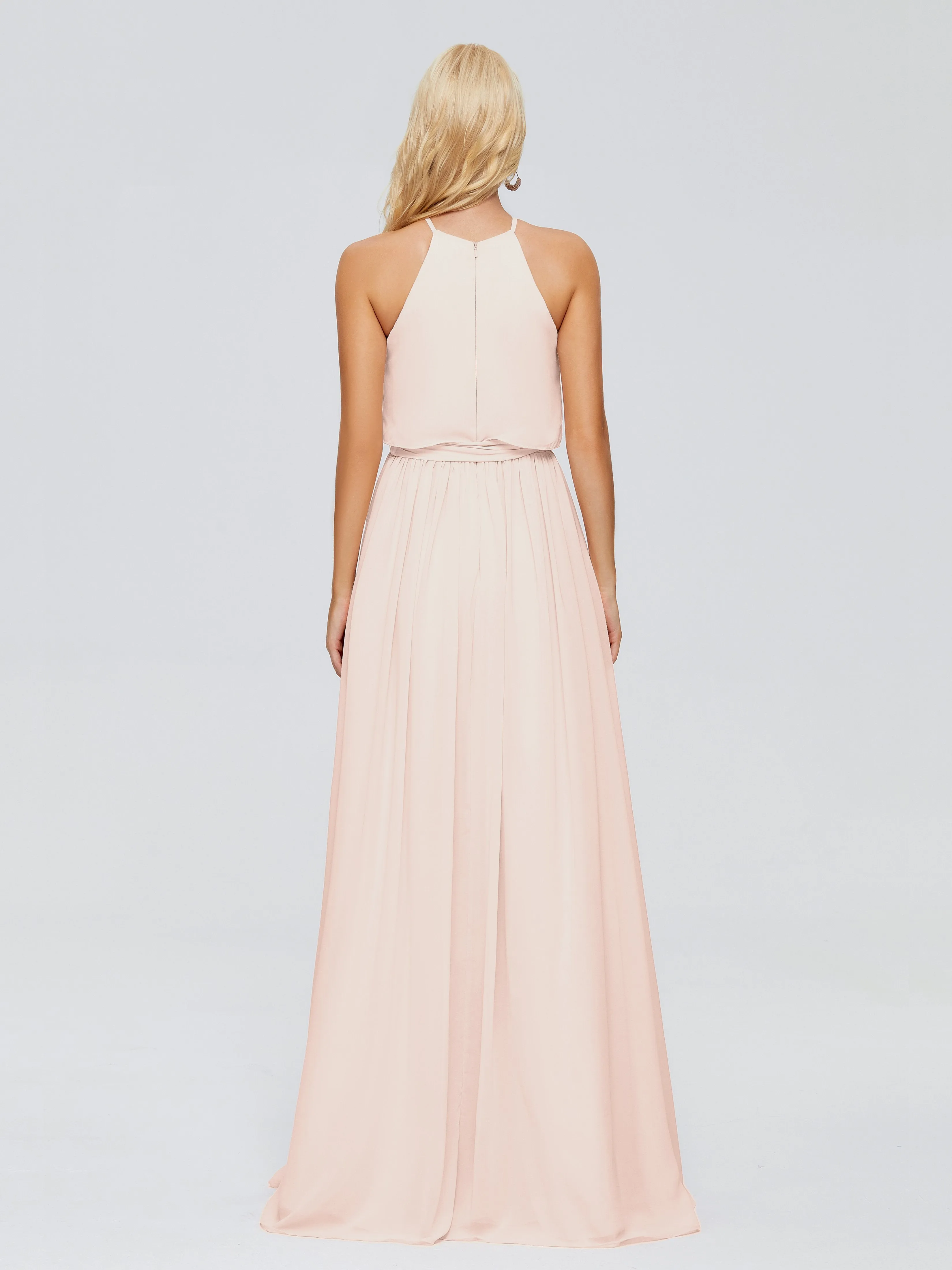 Nadey Casual Halter Chiffon Bridesmaid Dresses