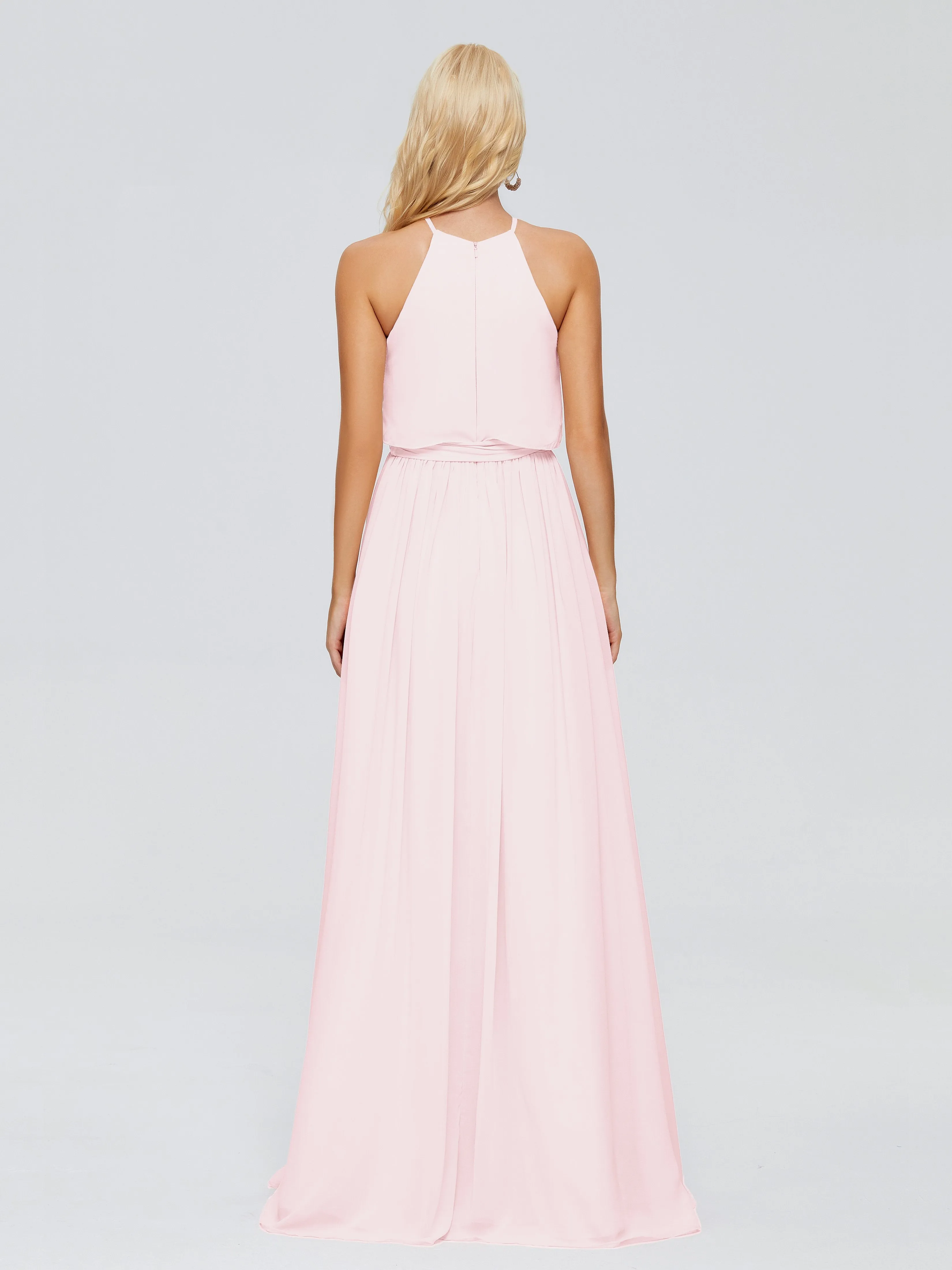 Nadey Casual Halter Chiffon Bridesmaid Dresses