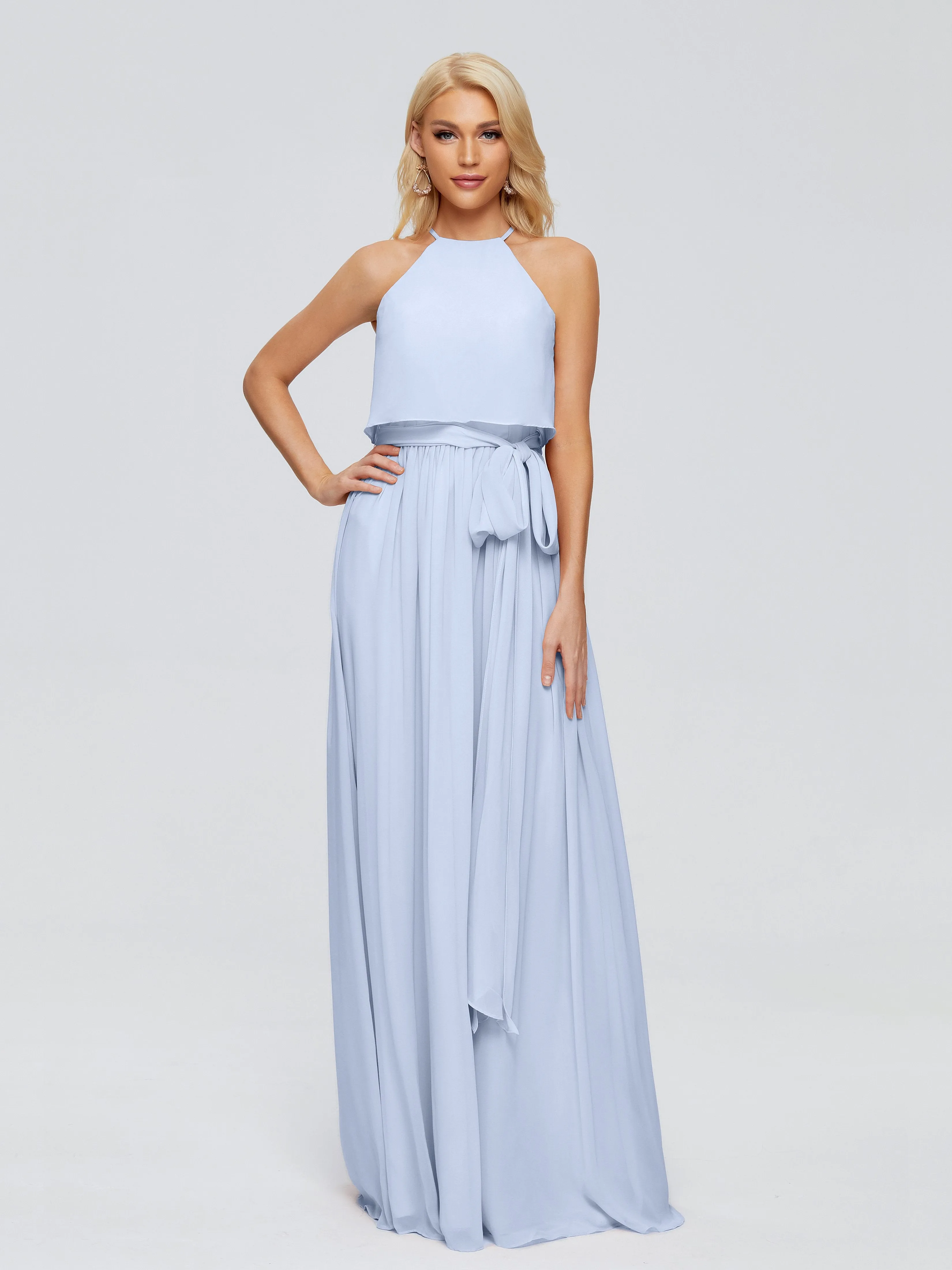 Nadey Casual Halter Chiffon Bridesmaid Dresses