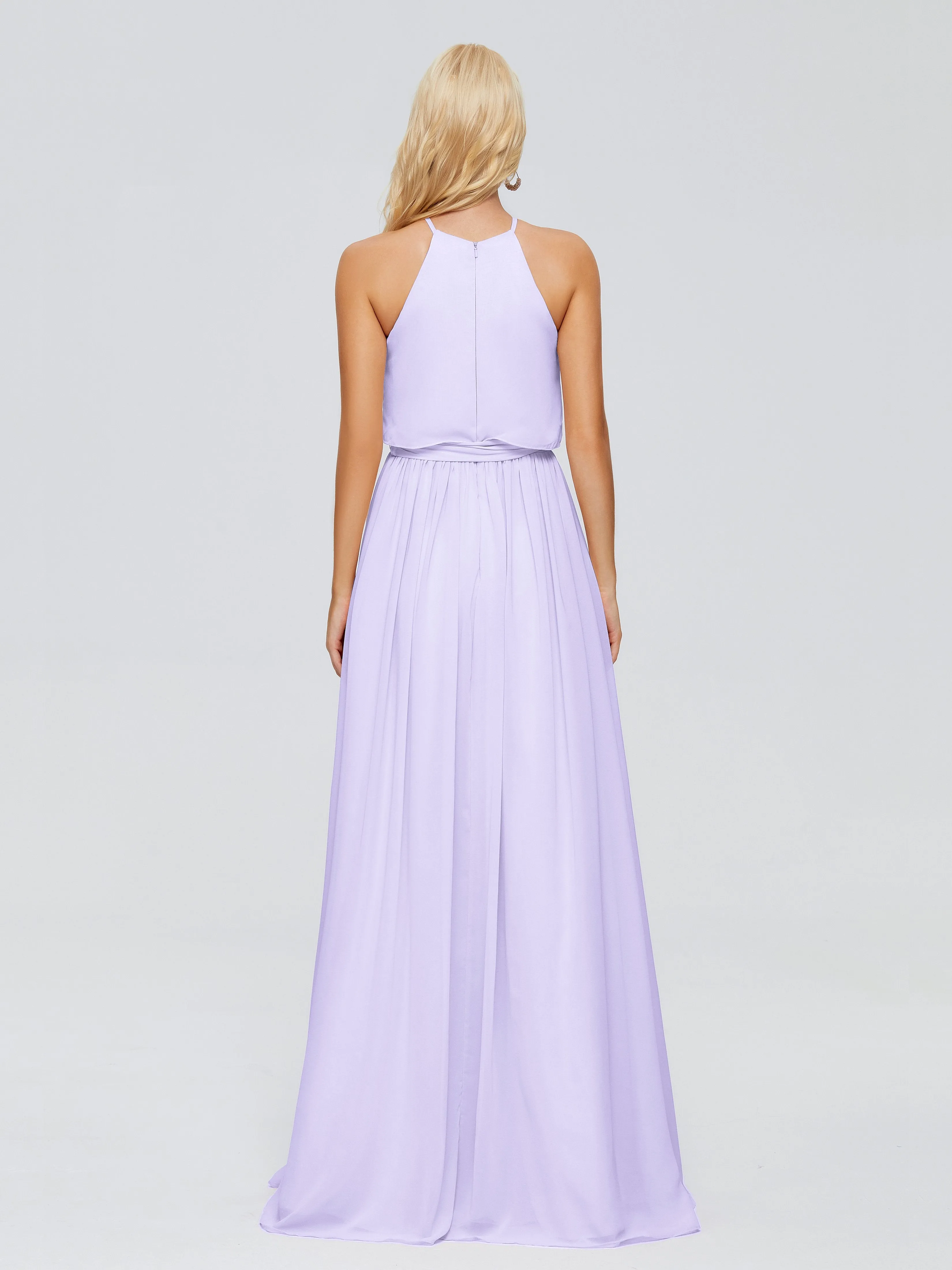 Nadey Casual Halter Chiffon Bridesmaid Dresses