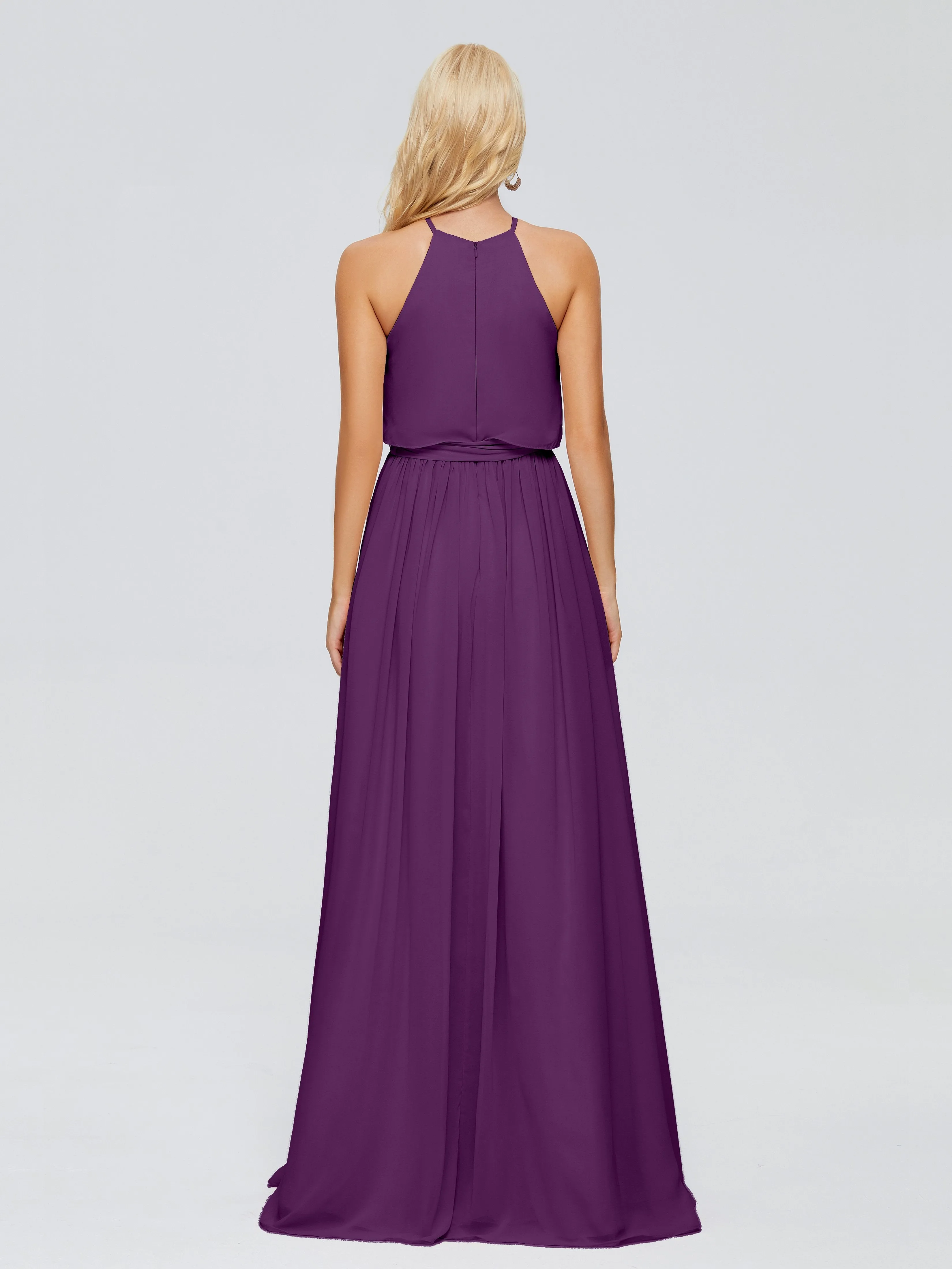 Nadey Casual Halter Chiffon Bridesmaid Dresses