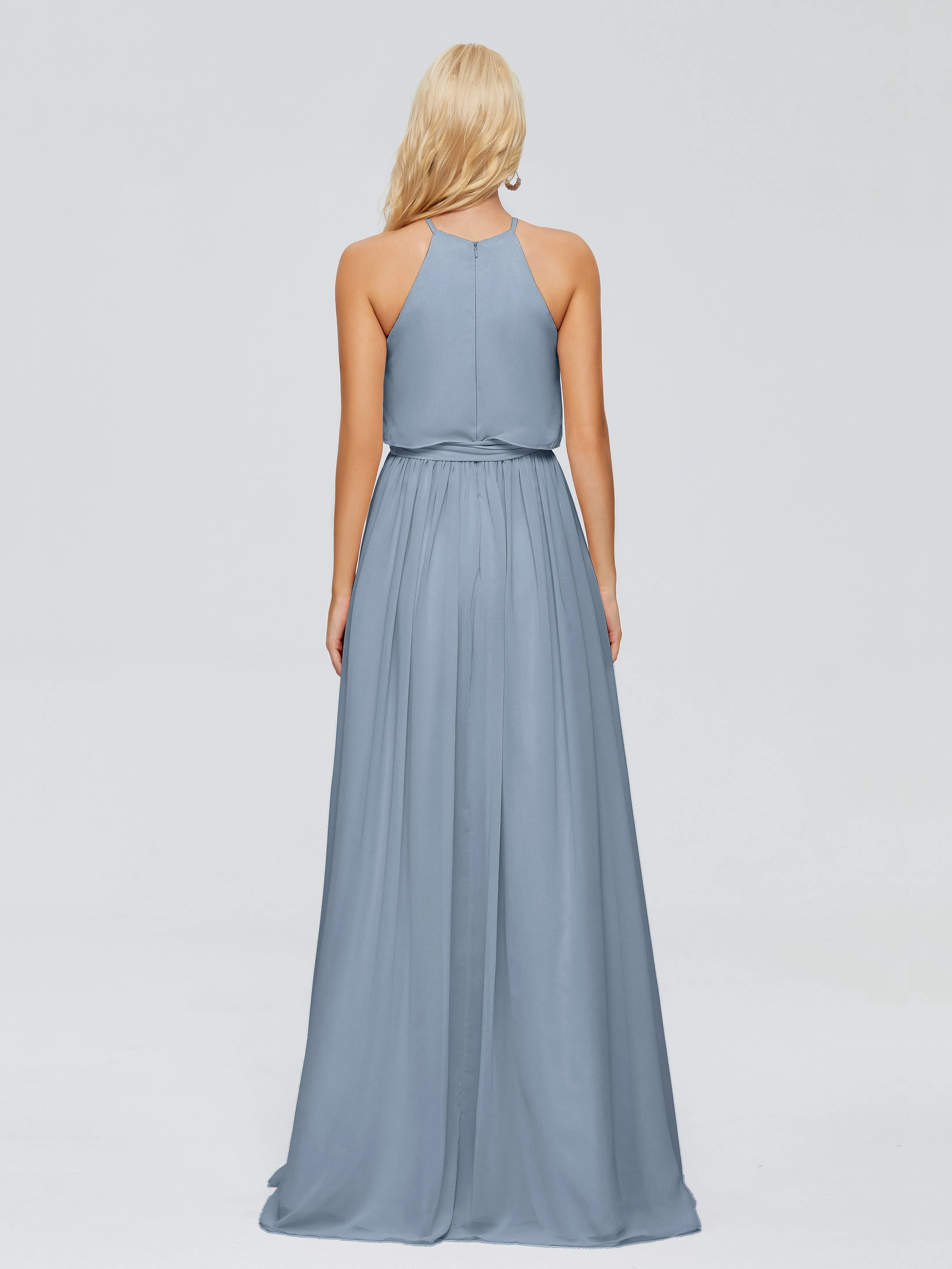 Nadey Casual Halter Chiffon Bridesmaid Dresses