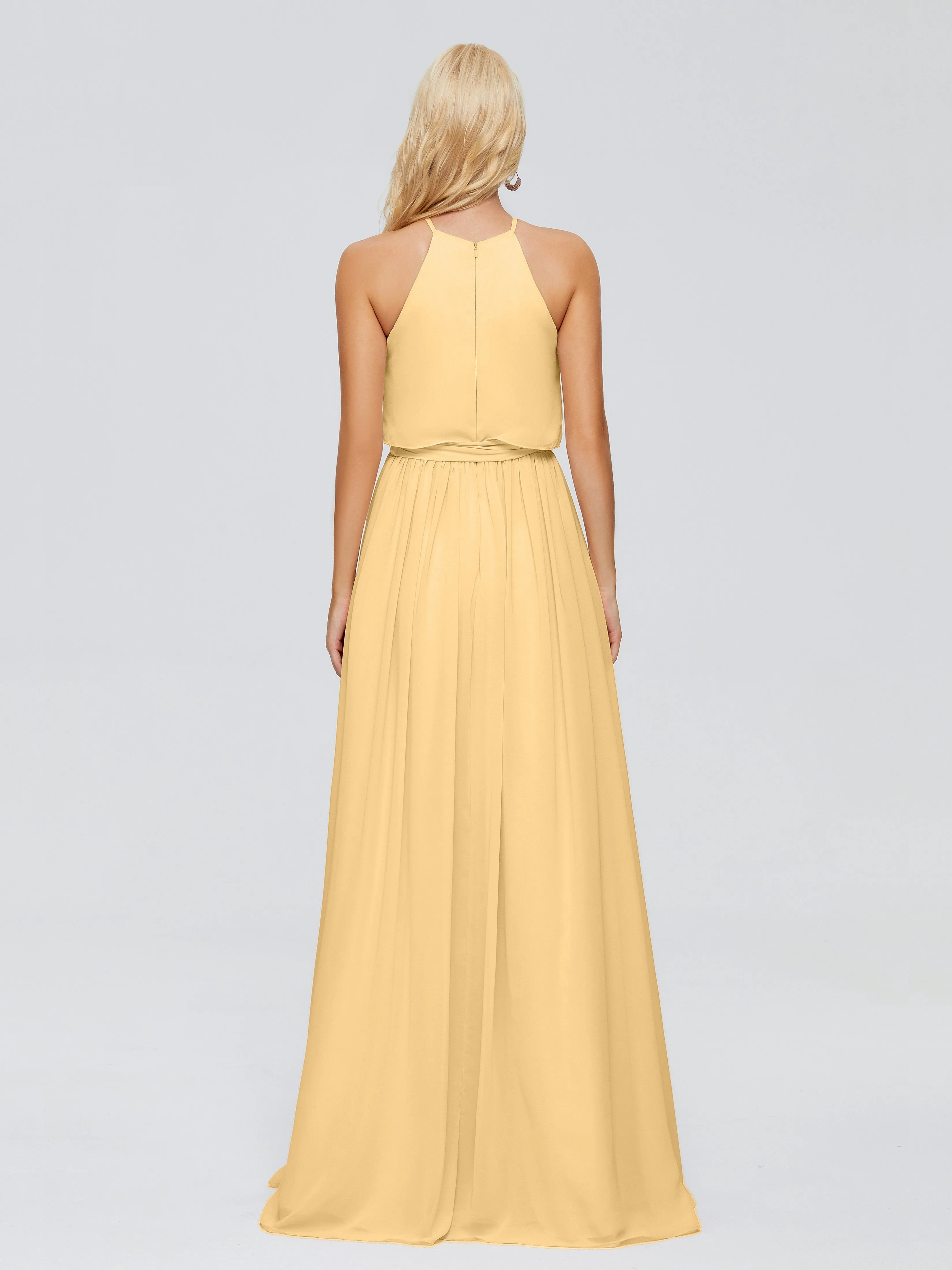 Nadey Casual Halter Chiffon Bridesmaid Dresses