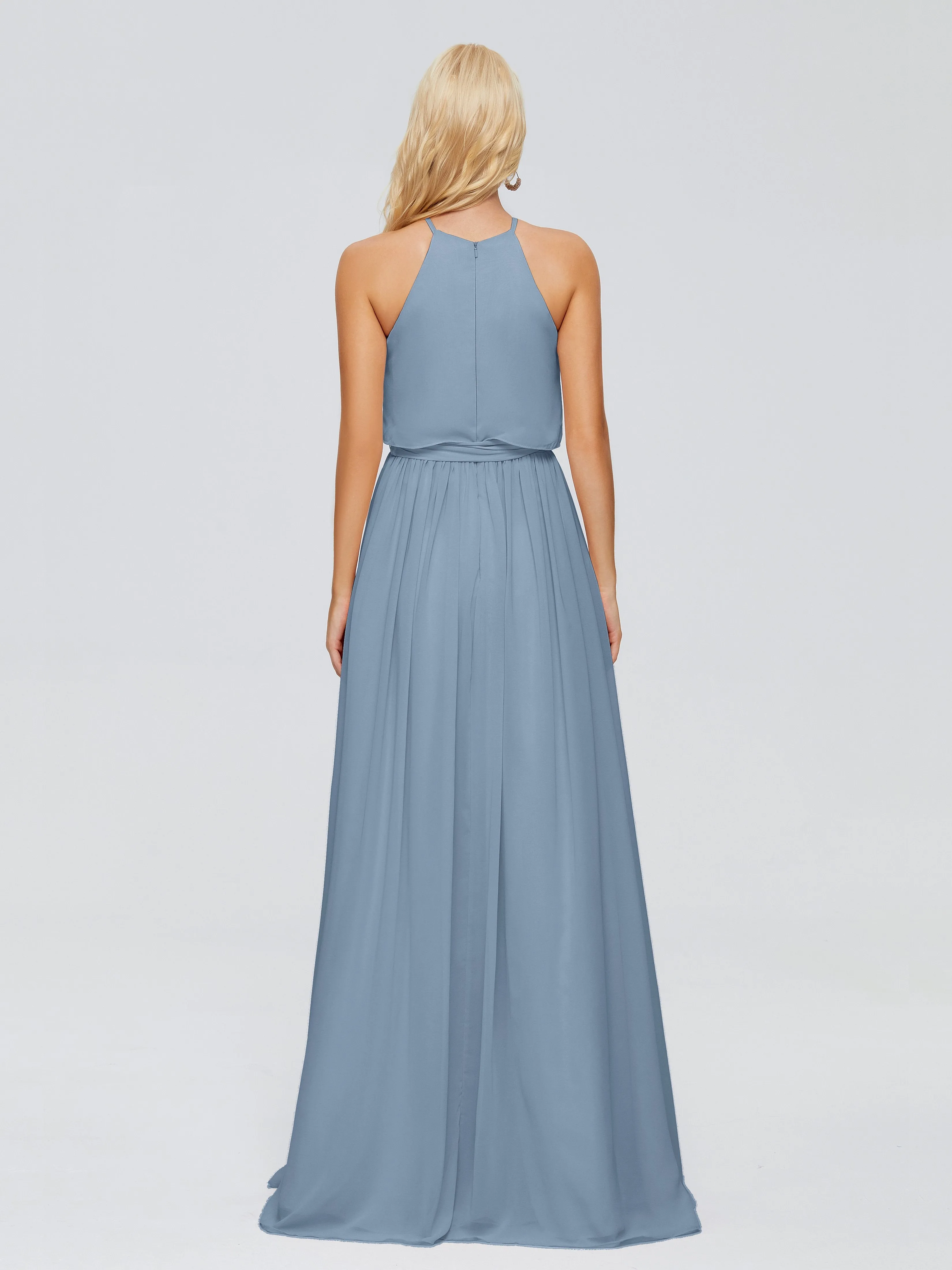 Nadey Casual Halter Chiffon Bridesmaid Dresses