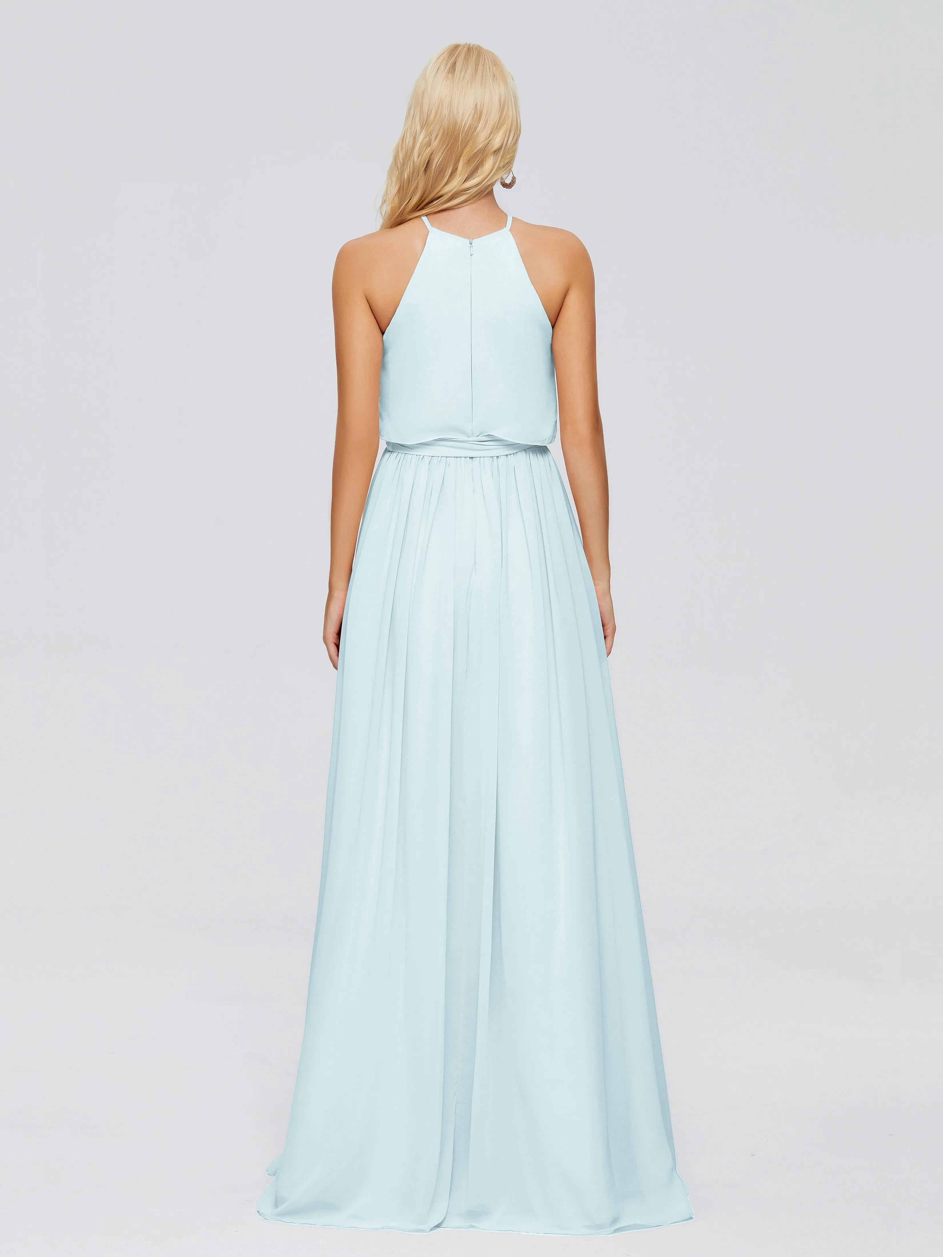 Nadey Casual Halter Chiffon Bridesmaid Dresses