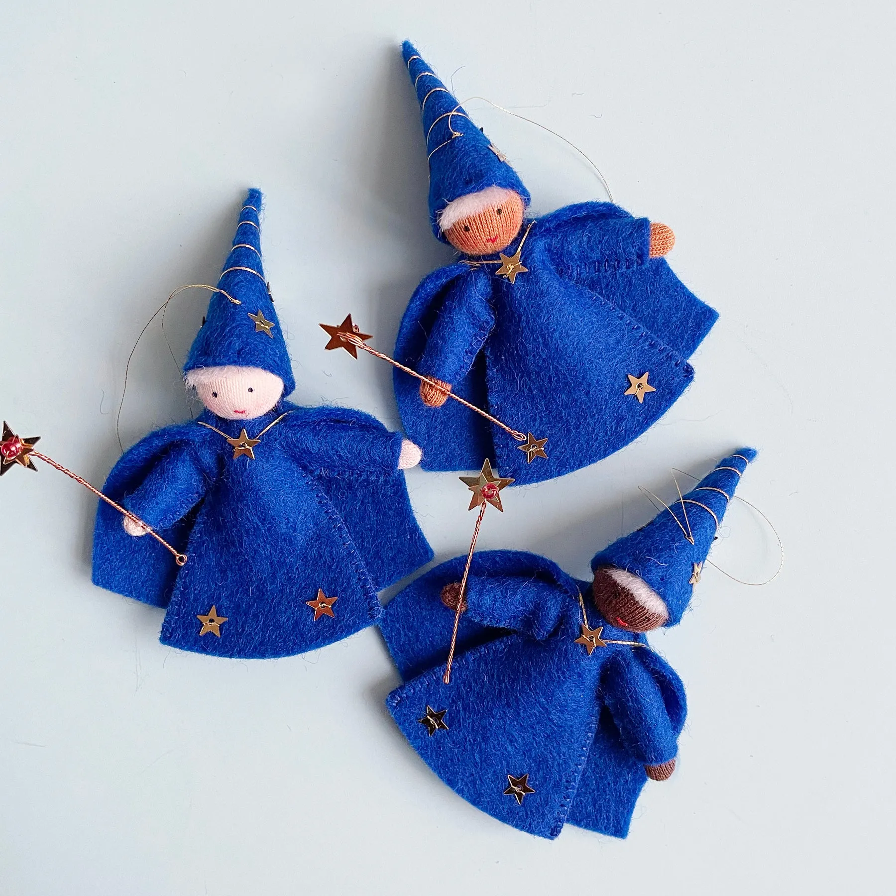 Night Sky Wizard Felt Fairy Ornament