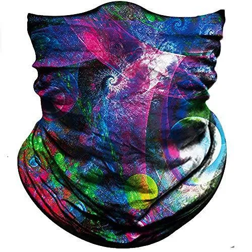 Obacle Seamless Bandana for Rave Face Mask Dust Wind UV Sun Protection Durable Neck Gaiter Tube Mask Headwear Bandana Face Mask for Men Women Festival Party Motorcycle Riding Fishing Hunting Outdoor