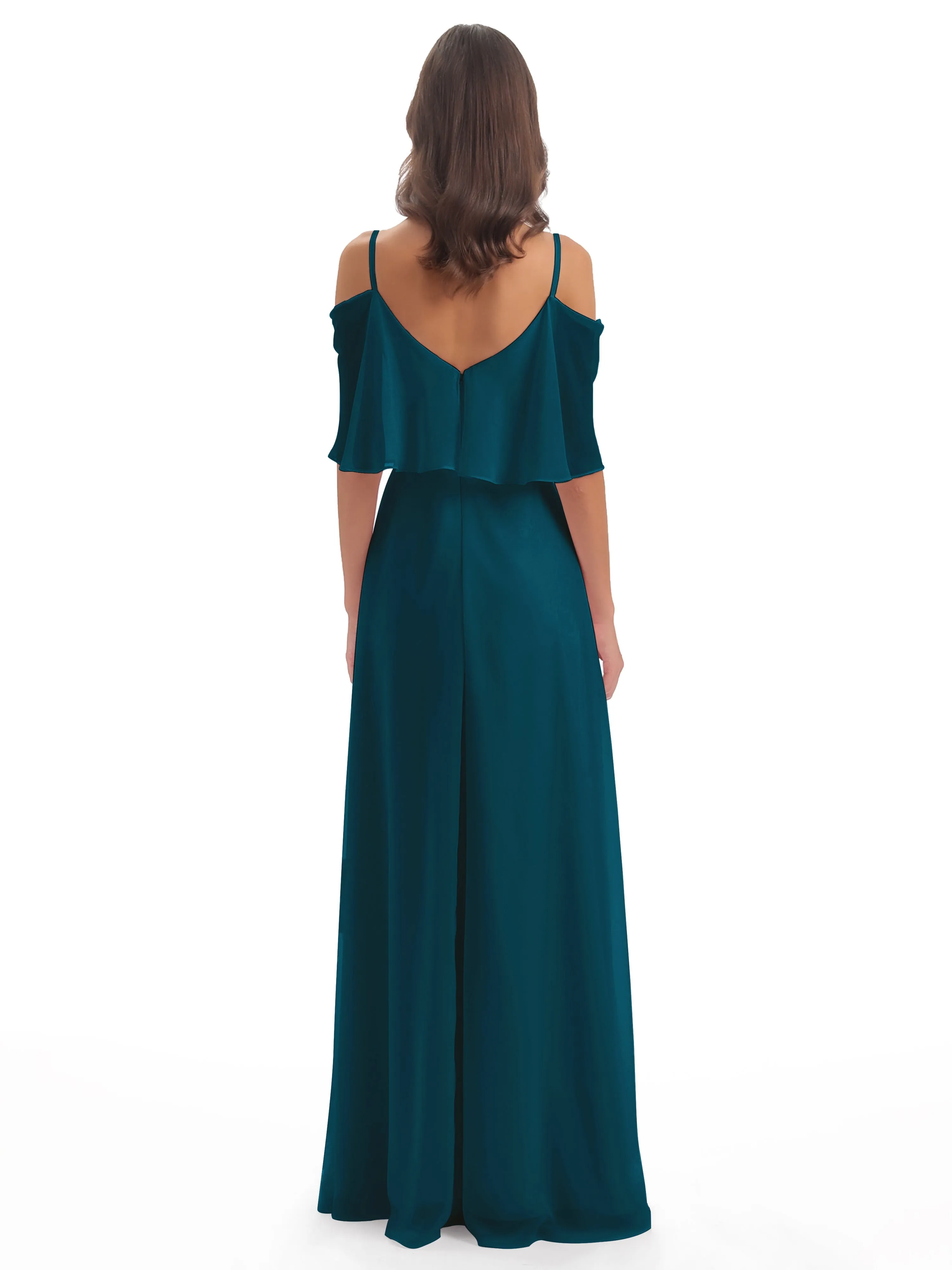 Olivia Inexpensive Chiffon Spaghetti Straps Bridesmaid Dresses