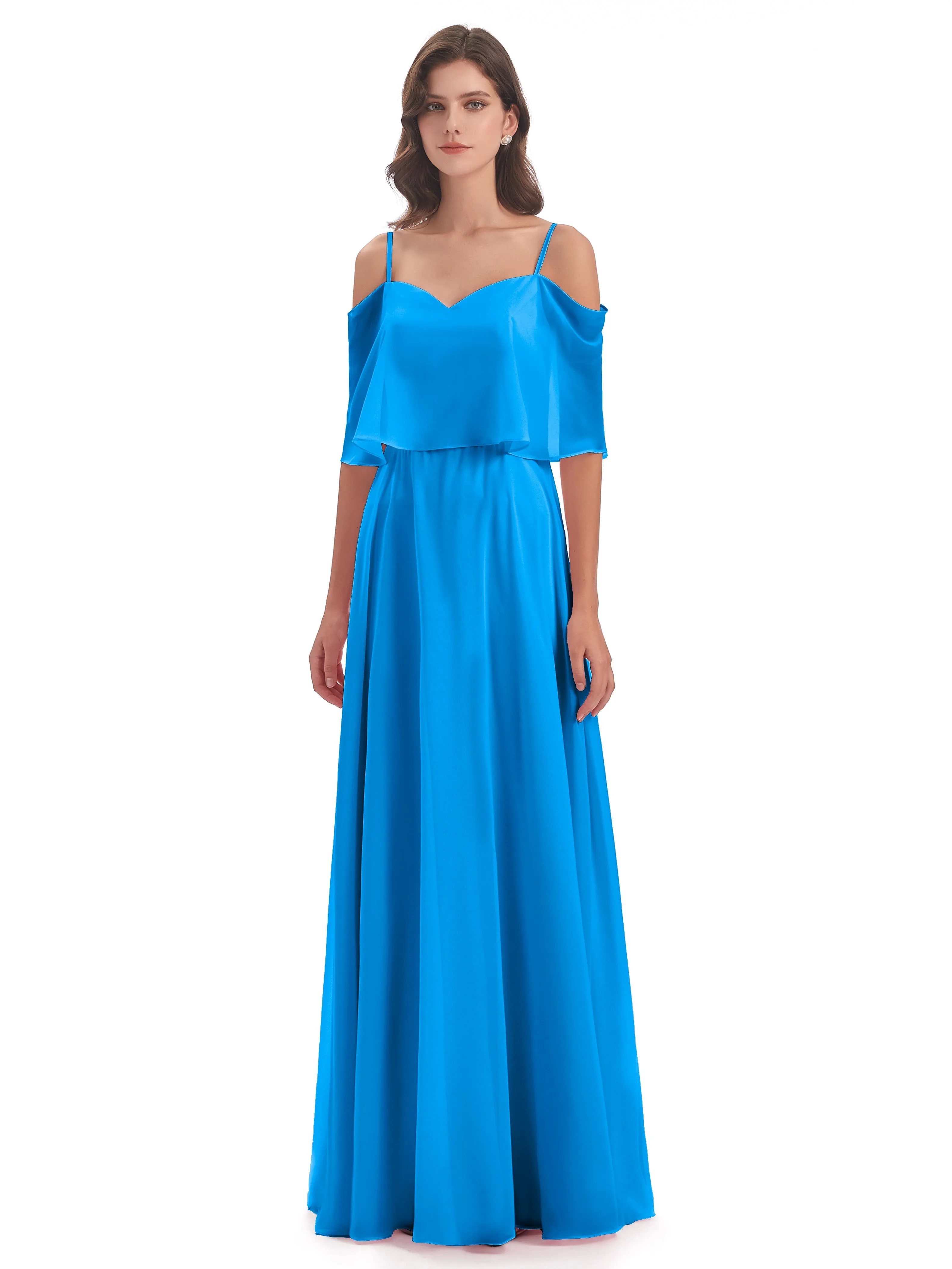 Olivia Inexpensive Chiffon Spaghetti Straps Bridesmaid Dresses