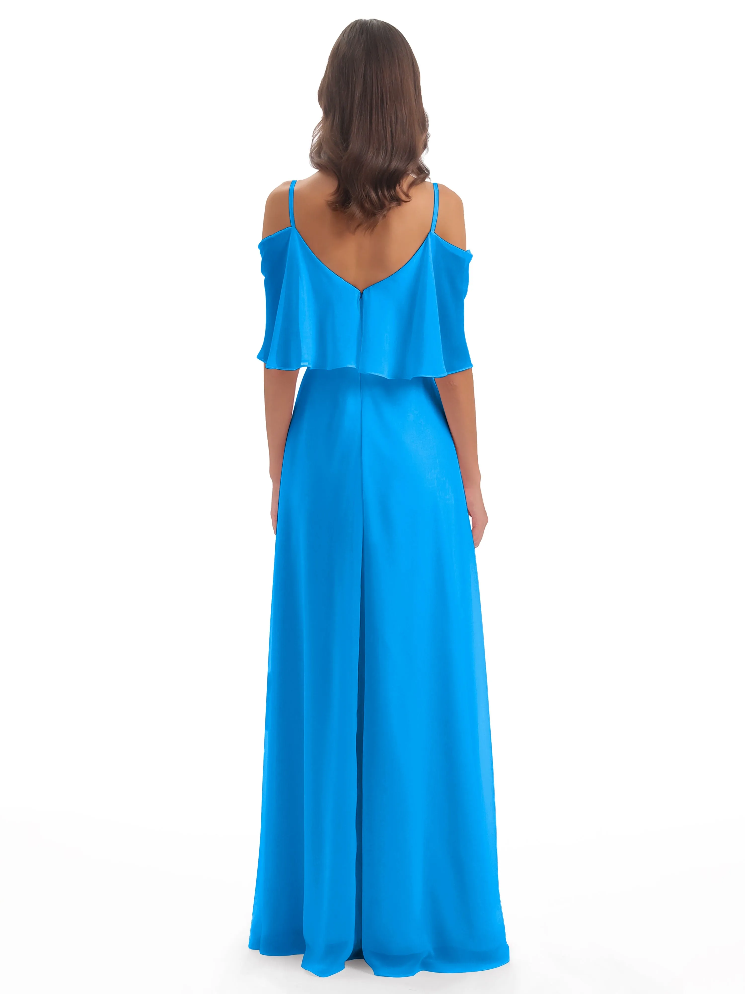 Olivia Inexpensive Chiffon Spaghetti Straps Bridesmaid Dresses