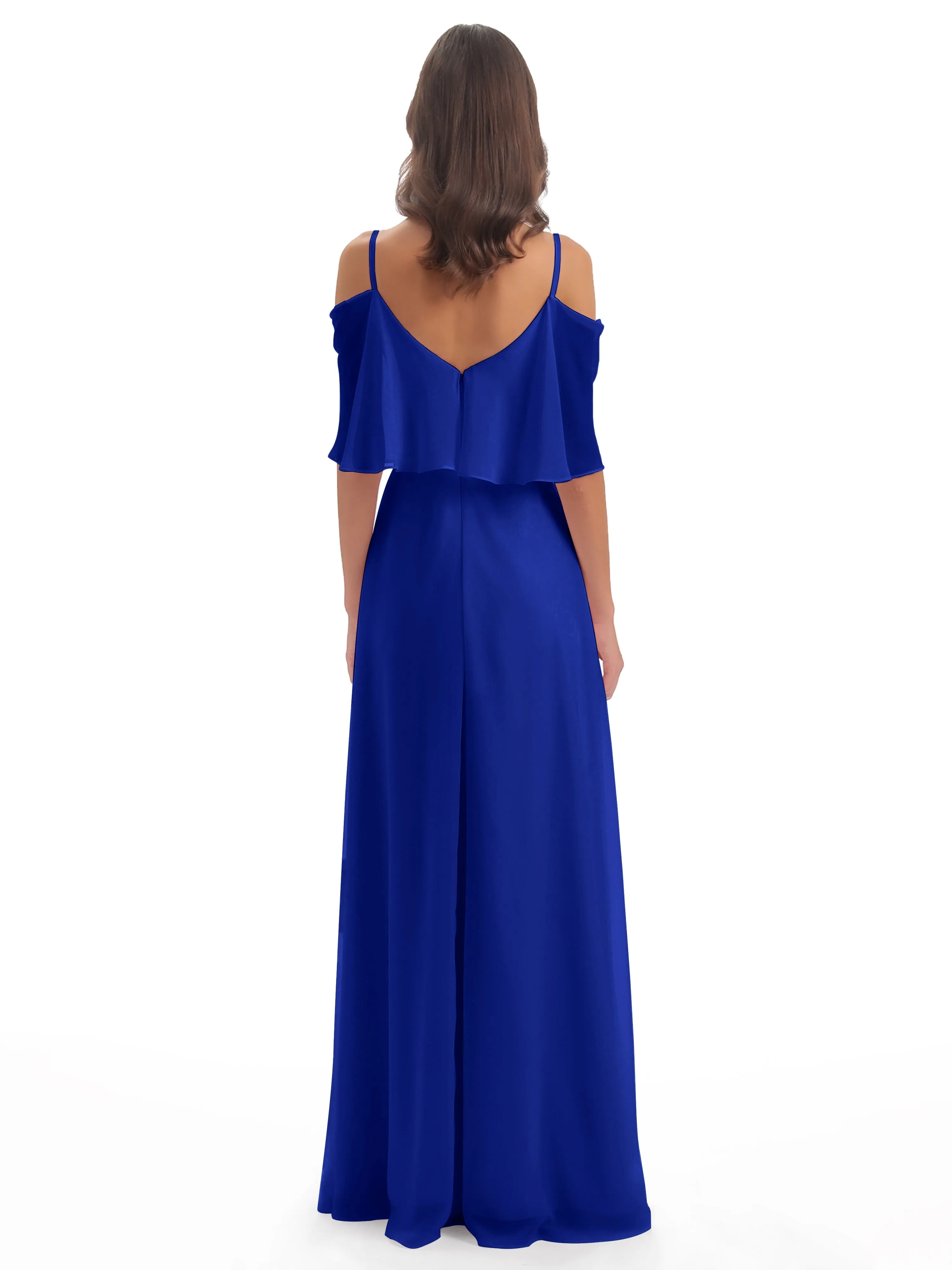 Olivia Inexpensive Chiffon Spaghetti Straps Bridesmaid Dresses