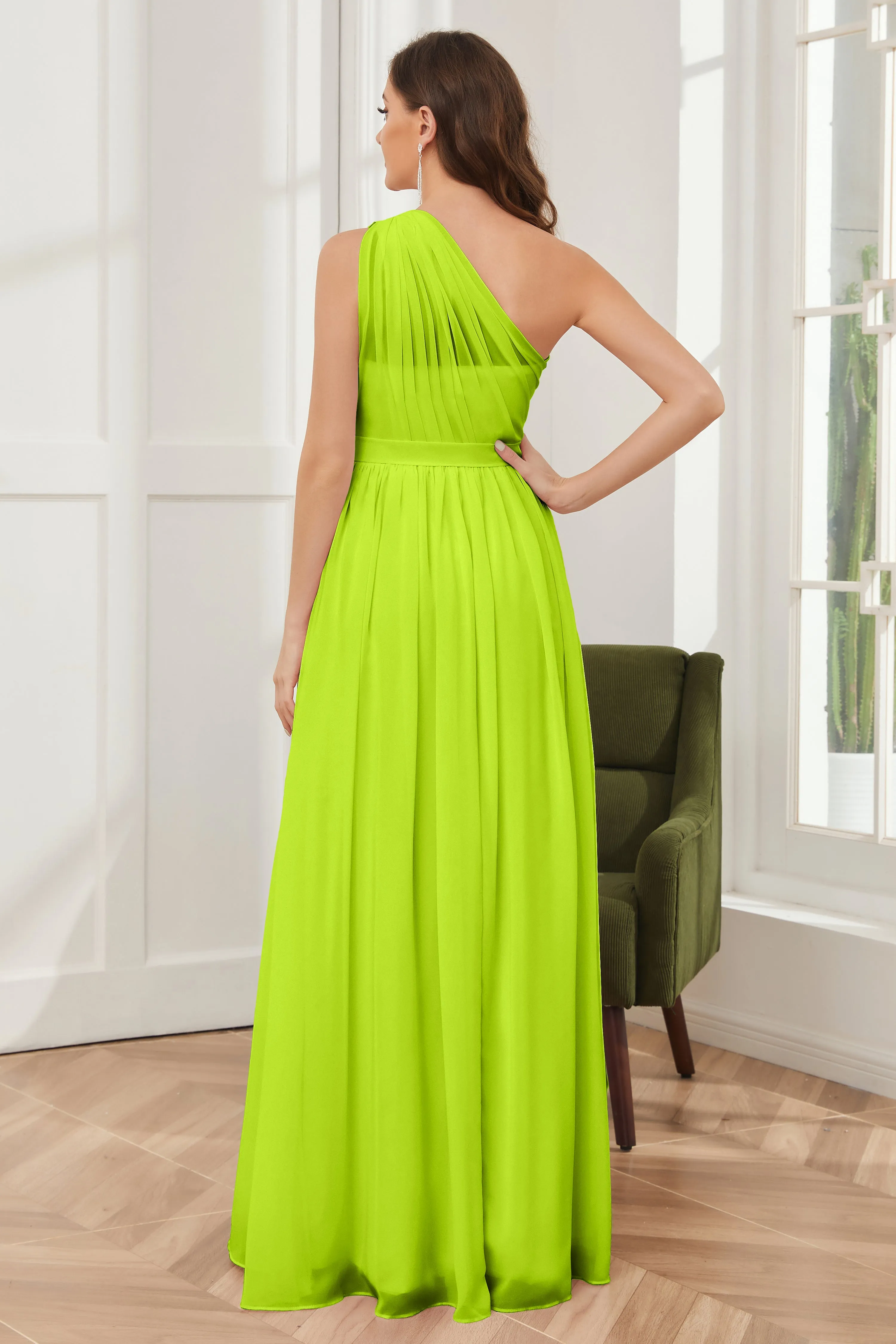 One Shoulder Chiffon Bridesmaid Dresses