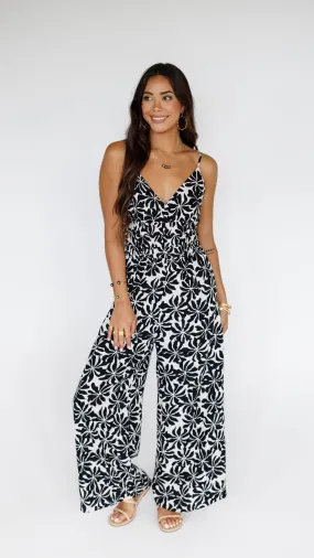 Opal Jumpsuit / Aloha Black