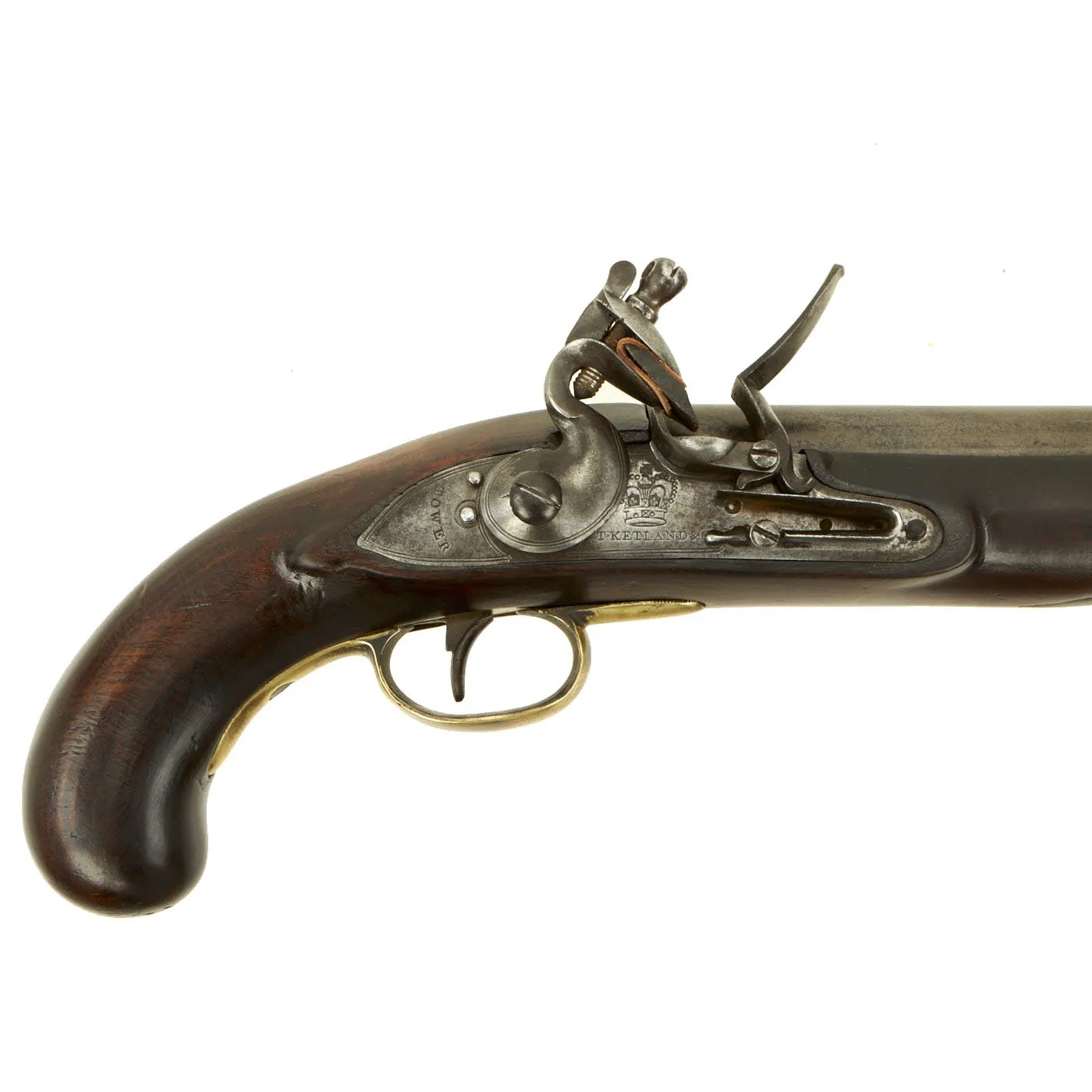 Original British Napoleonic Heavy Dragoon Tower Flintlock Pistol marked to the 4th (Royal Irish) Dragoon Guards - circa 1800