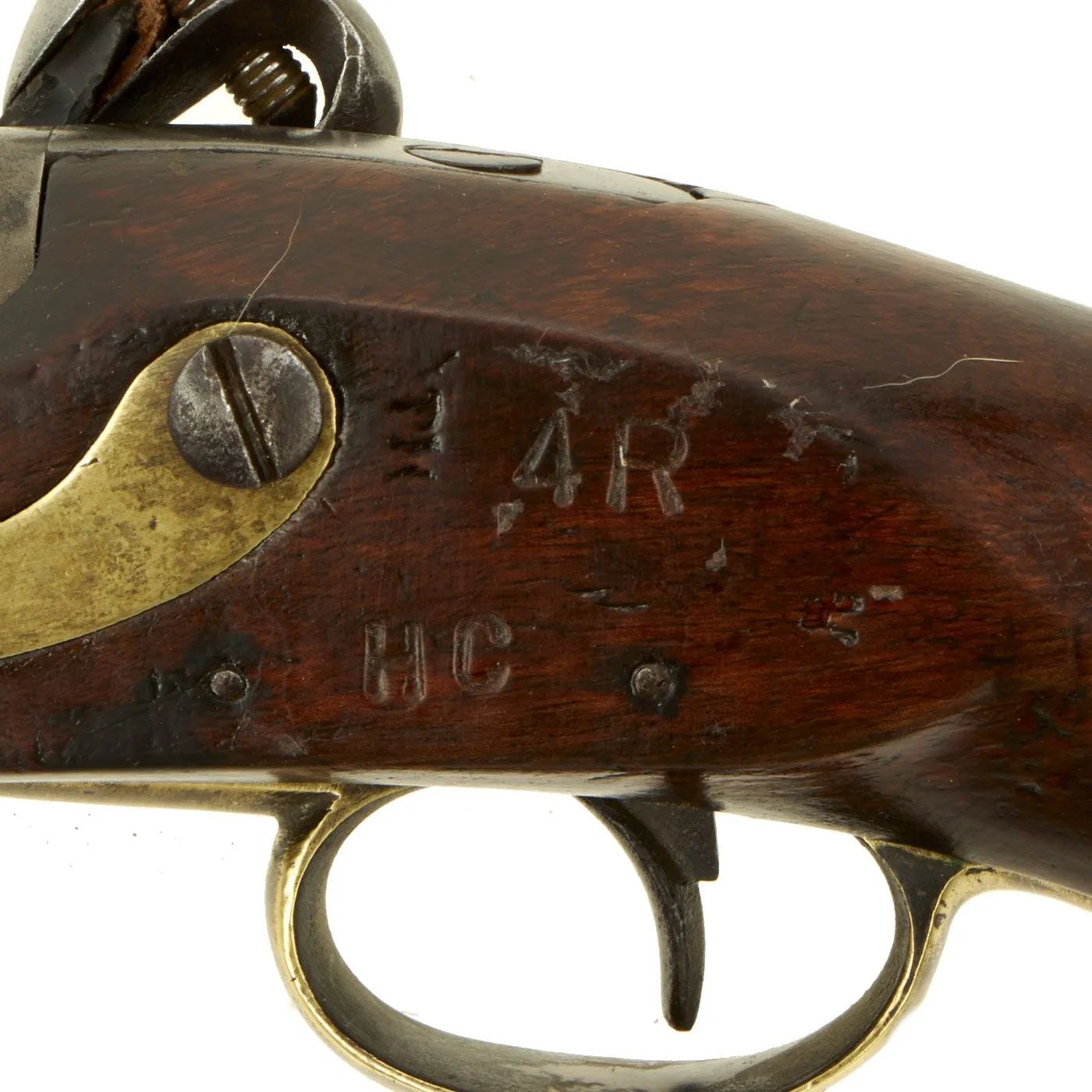 Original British Napoleonic Heavy Dragoon Tower Flintlock Pistol marked to the 4th (Royal Irish) Dragoon Guards - circa 1800