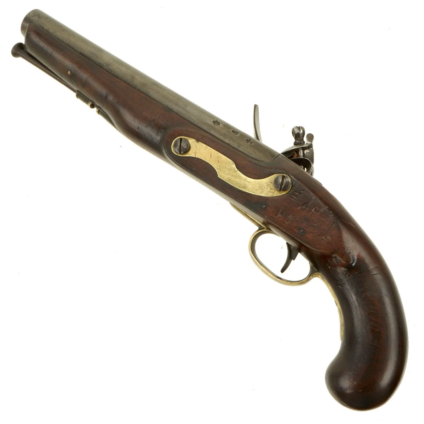 Original British Napoleonic Heavy Dragoon Tower Flintlock Pistol marked to the 4th (Royal Irish) Dragoon Guards - circa 1800