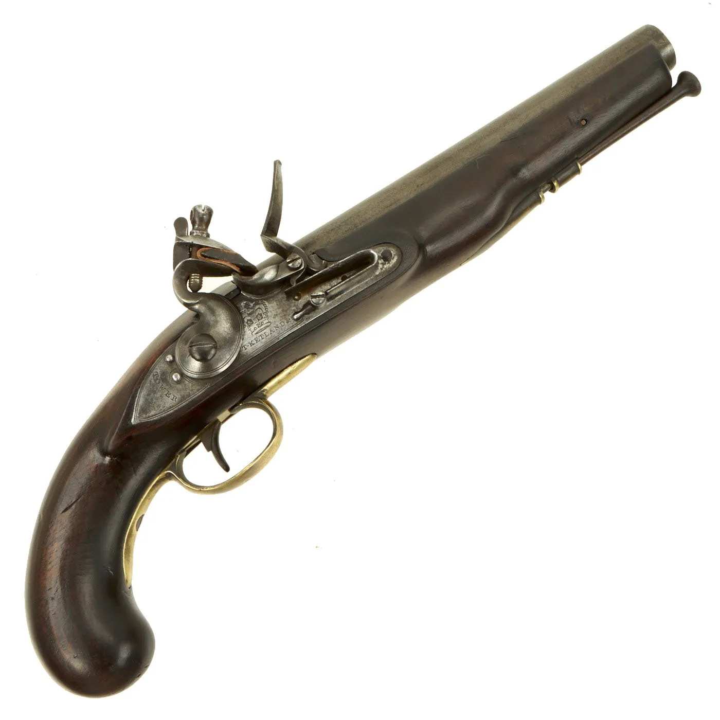 Original British Napoleonic Heavy Dragoon Tower Flintlock Pistol marked to the 4th (Royal Irish) Dragoon Guards - circa 1800