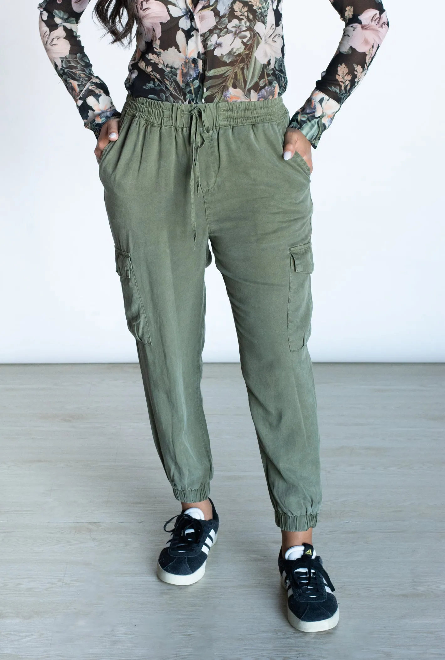 Out Of Office Olive Green Cargo Pants