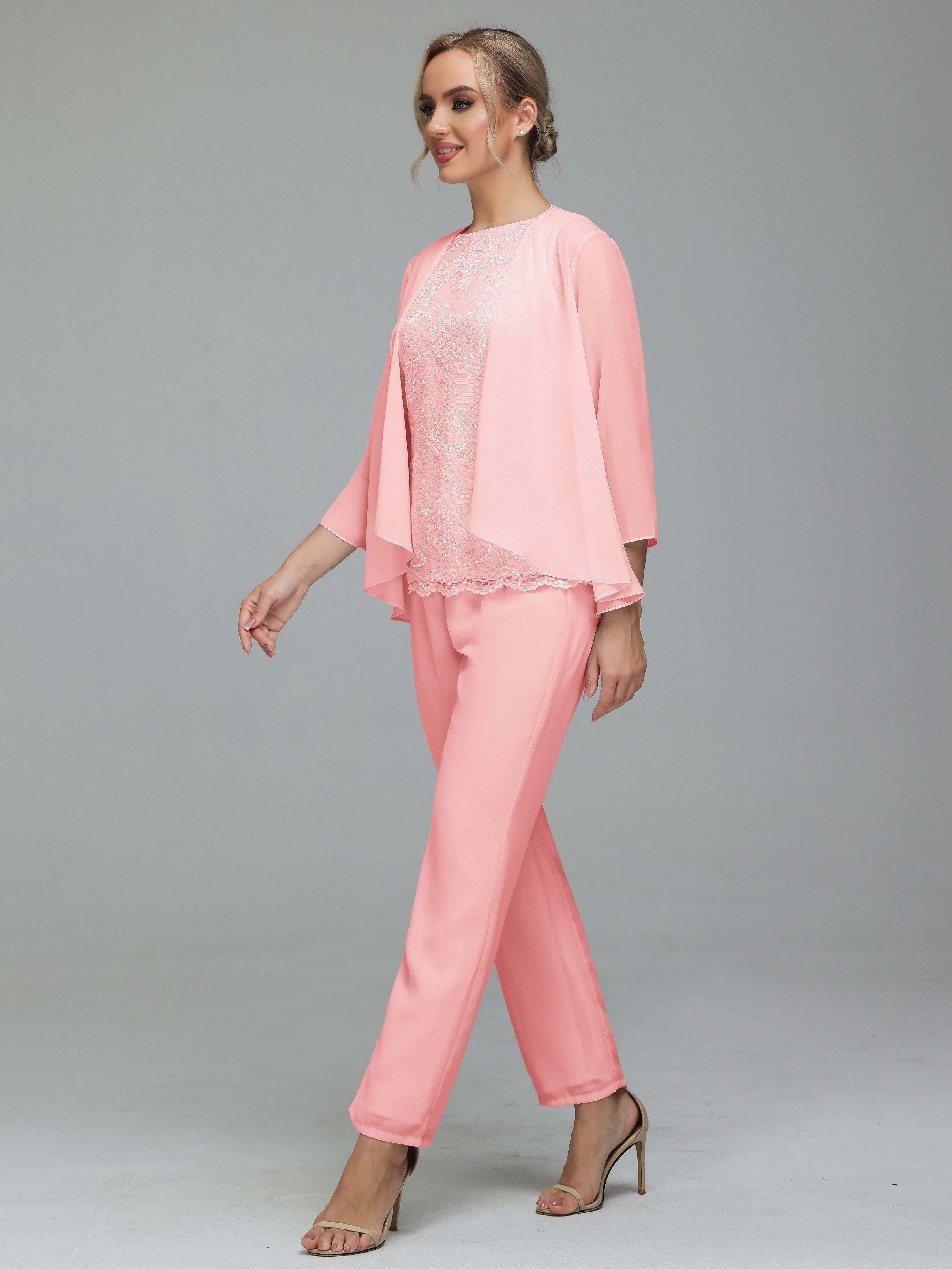 Pantsuit Separates Floor length Chiffon Mother of the Bride Dress