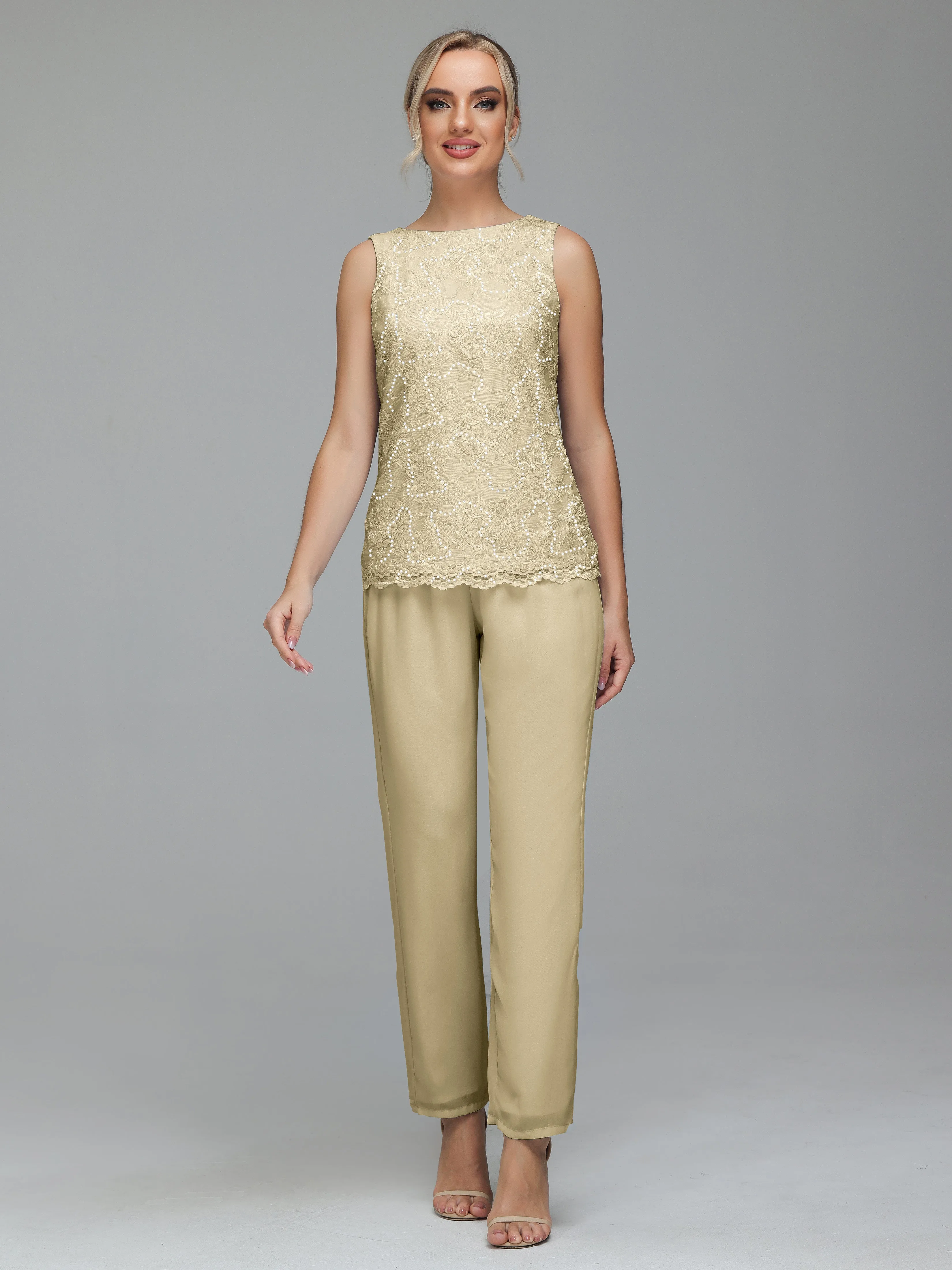 Pantsuit Separates Floor length Chiffon Mother of the Bride Dress