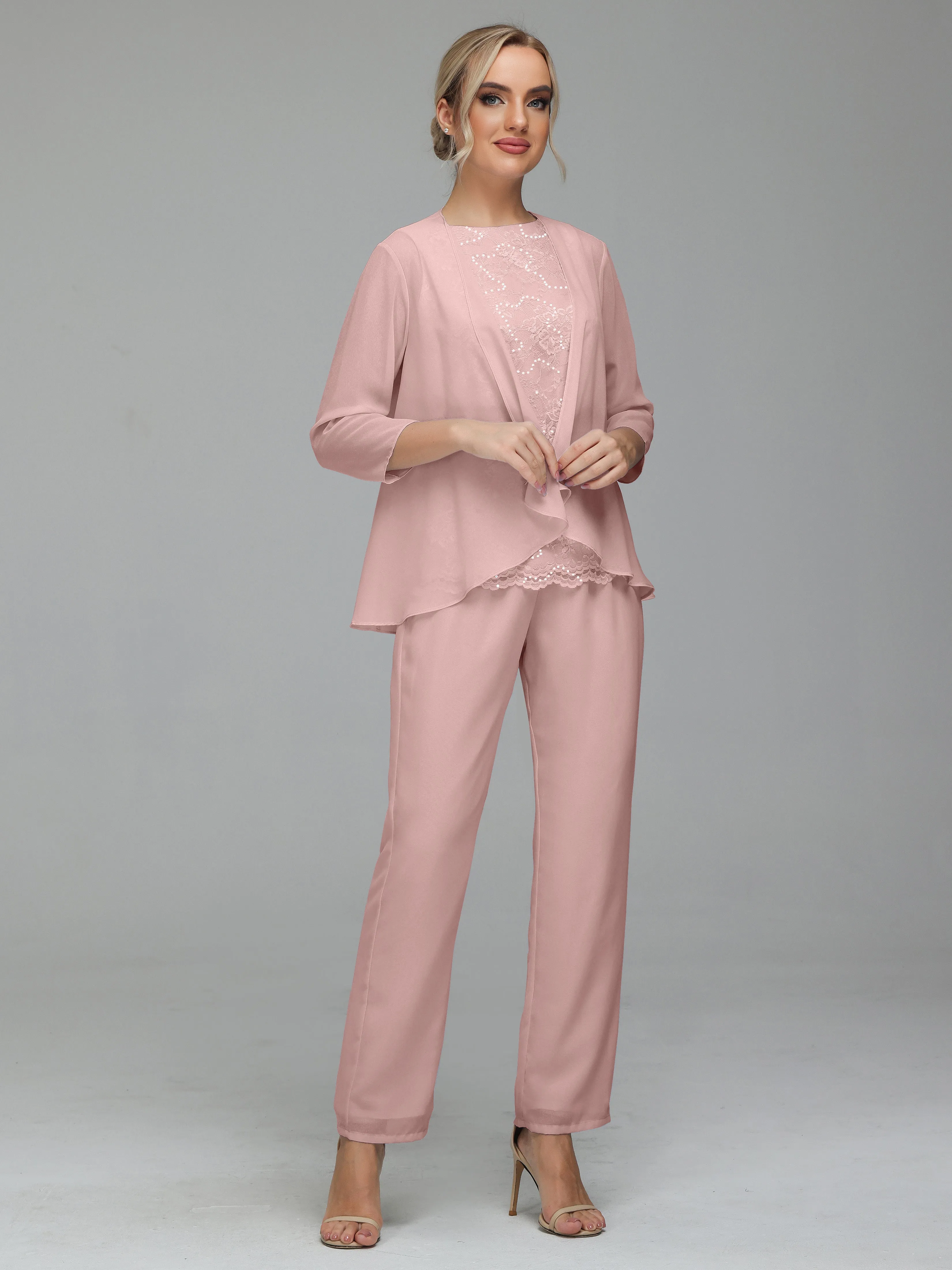 Pantsuit Separates Floor length Chiffon Mother of the Bride Dress