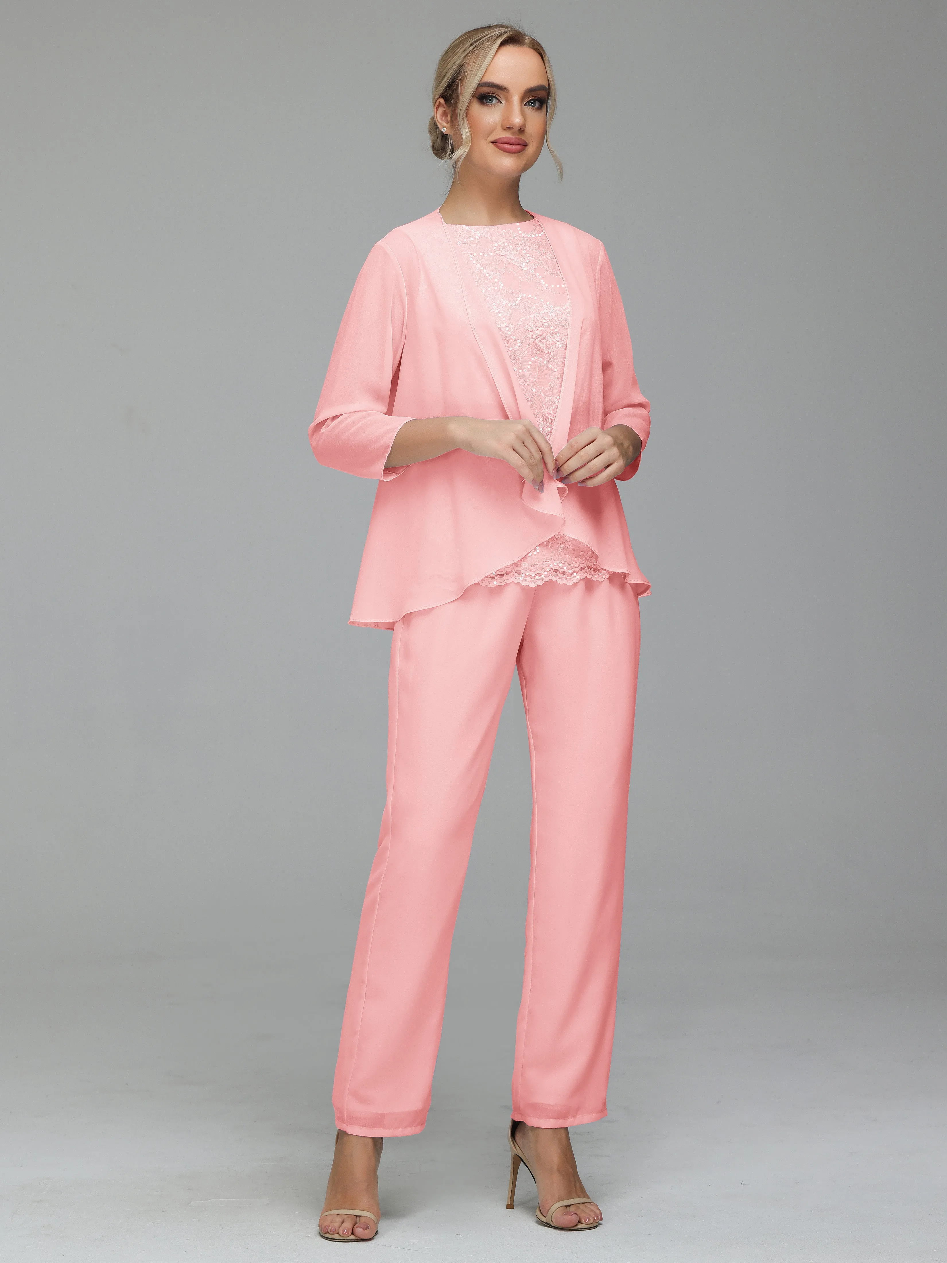 Pantsuit Separates Floor length Chiffon Mother of the Bride Dress