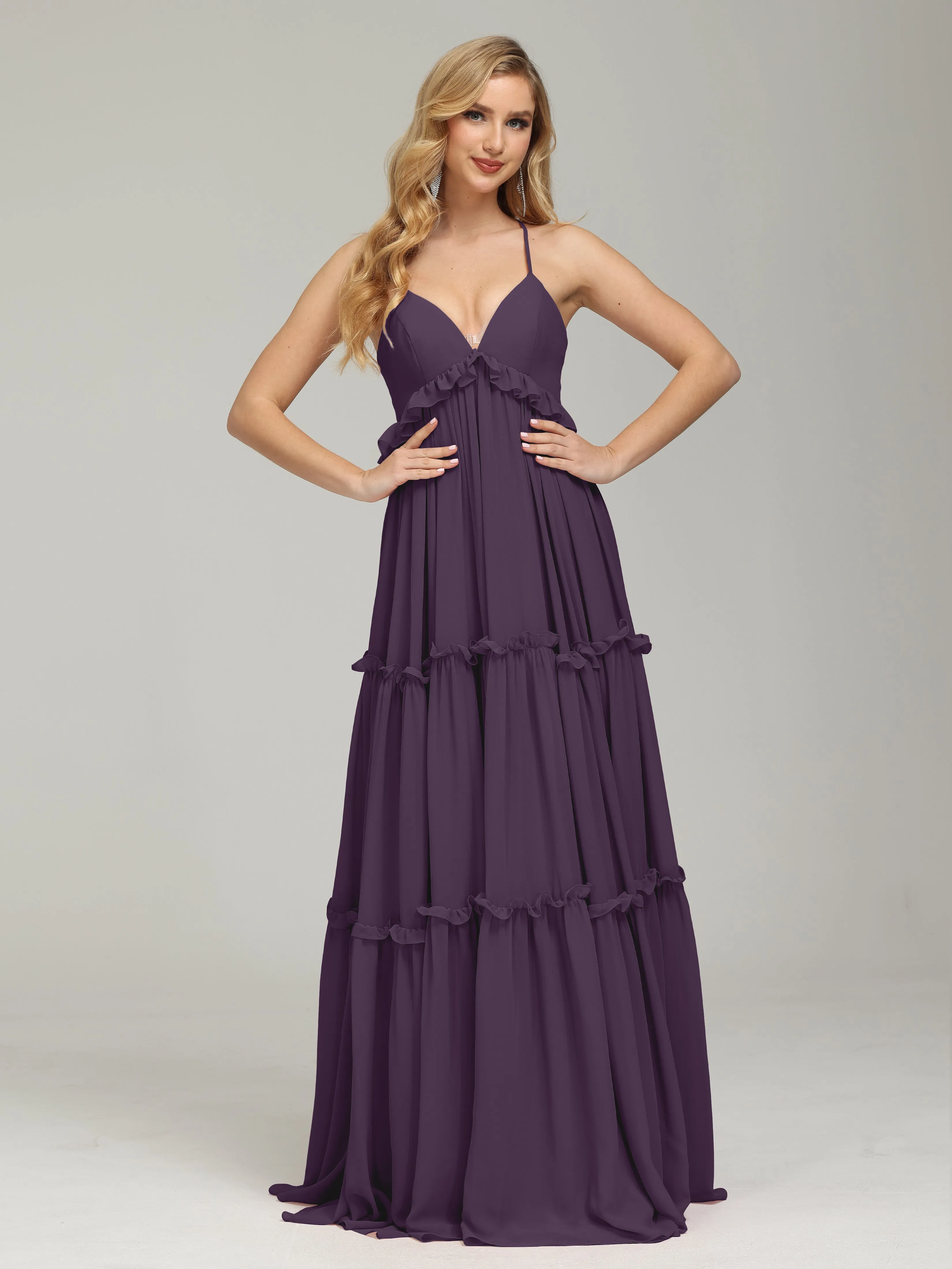 Pretty Spaghetti Straps Empire Waist Bridesmaid Dresses