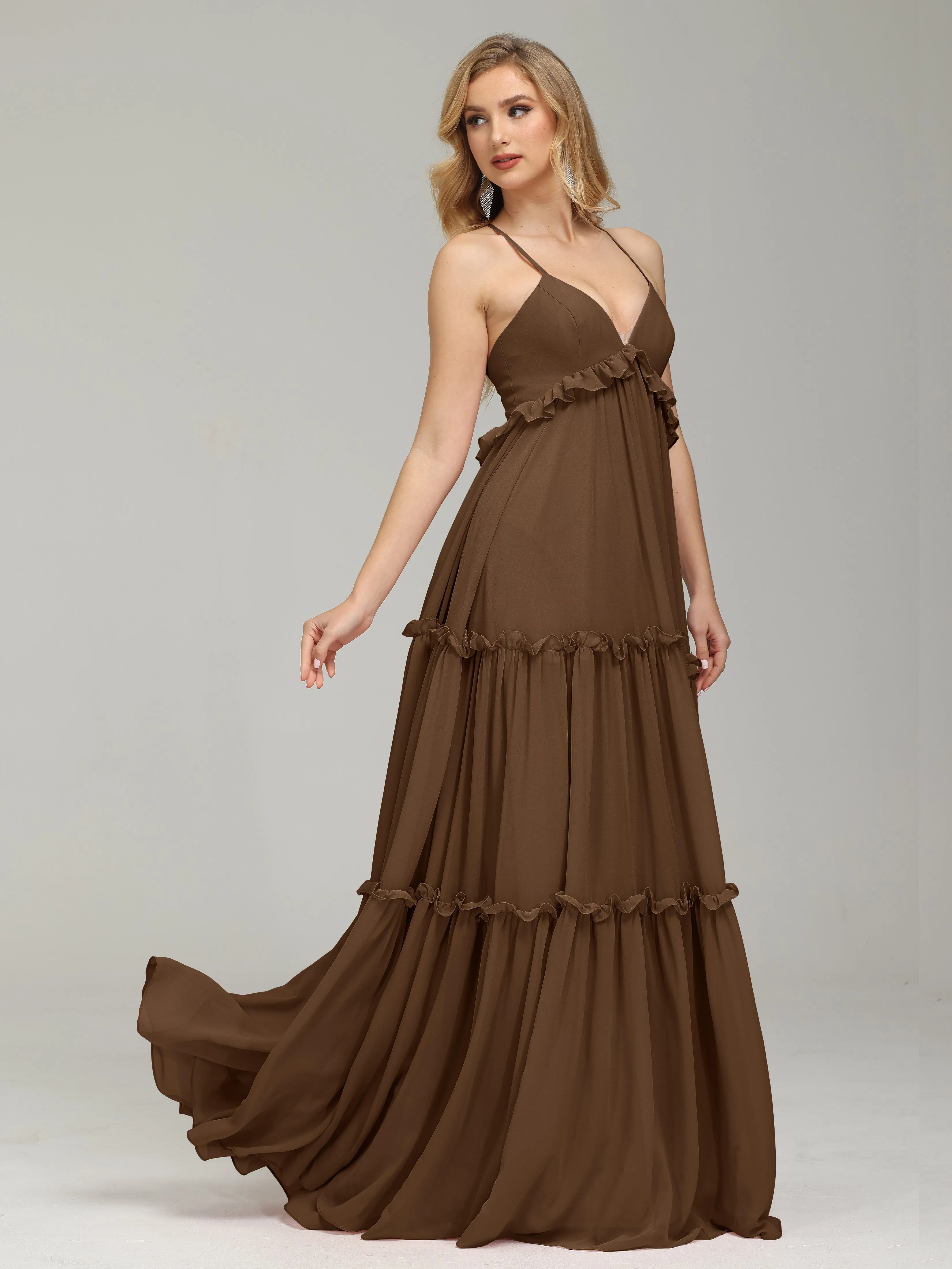 Pretty Spaghetti Straps Empire Waist Bridesmaid Dresses