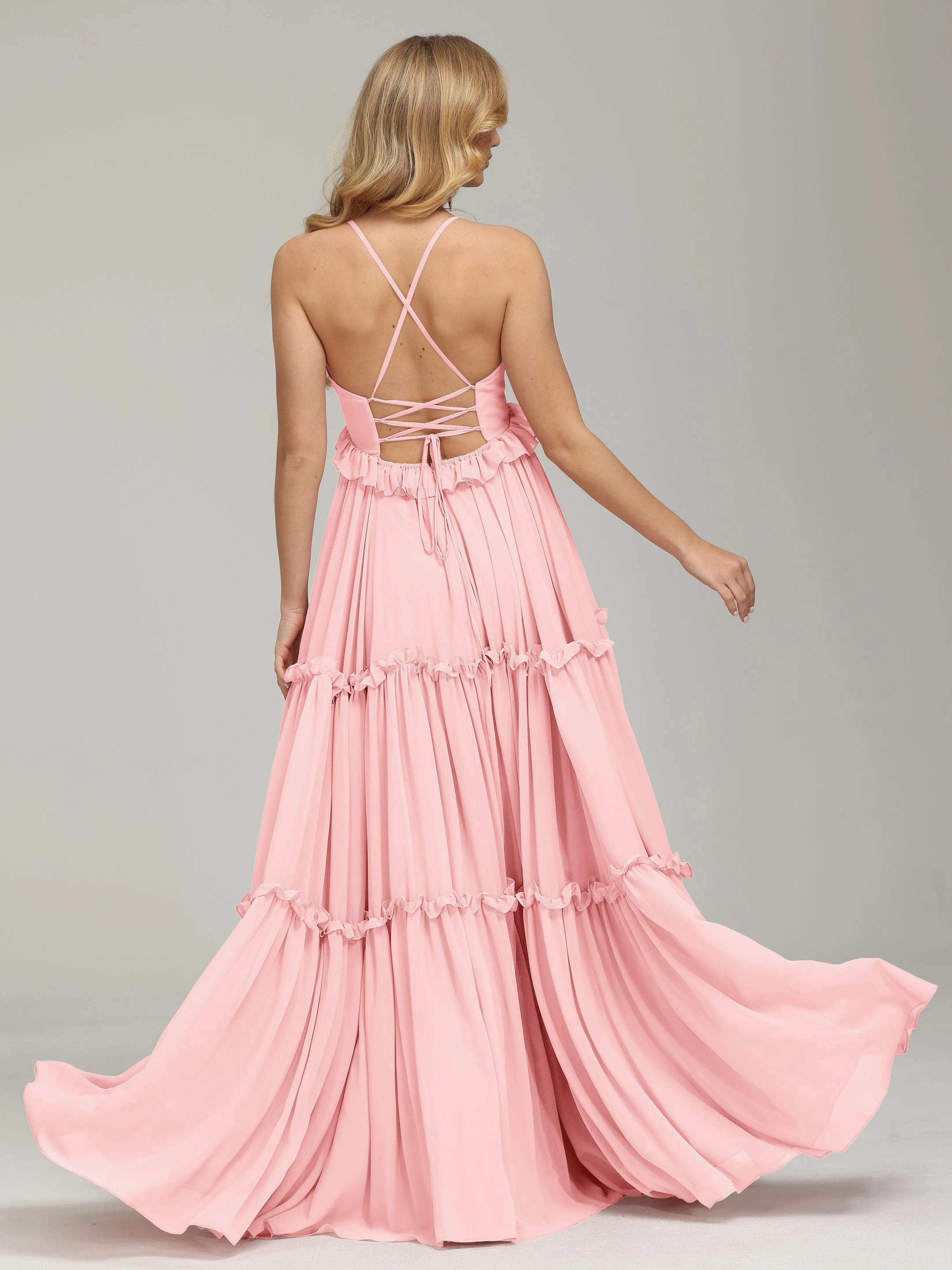 Pretty Spaghetti Straps Empire Waist Bridesmaid Dresses