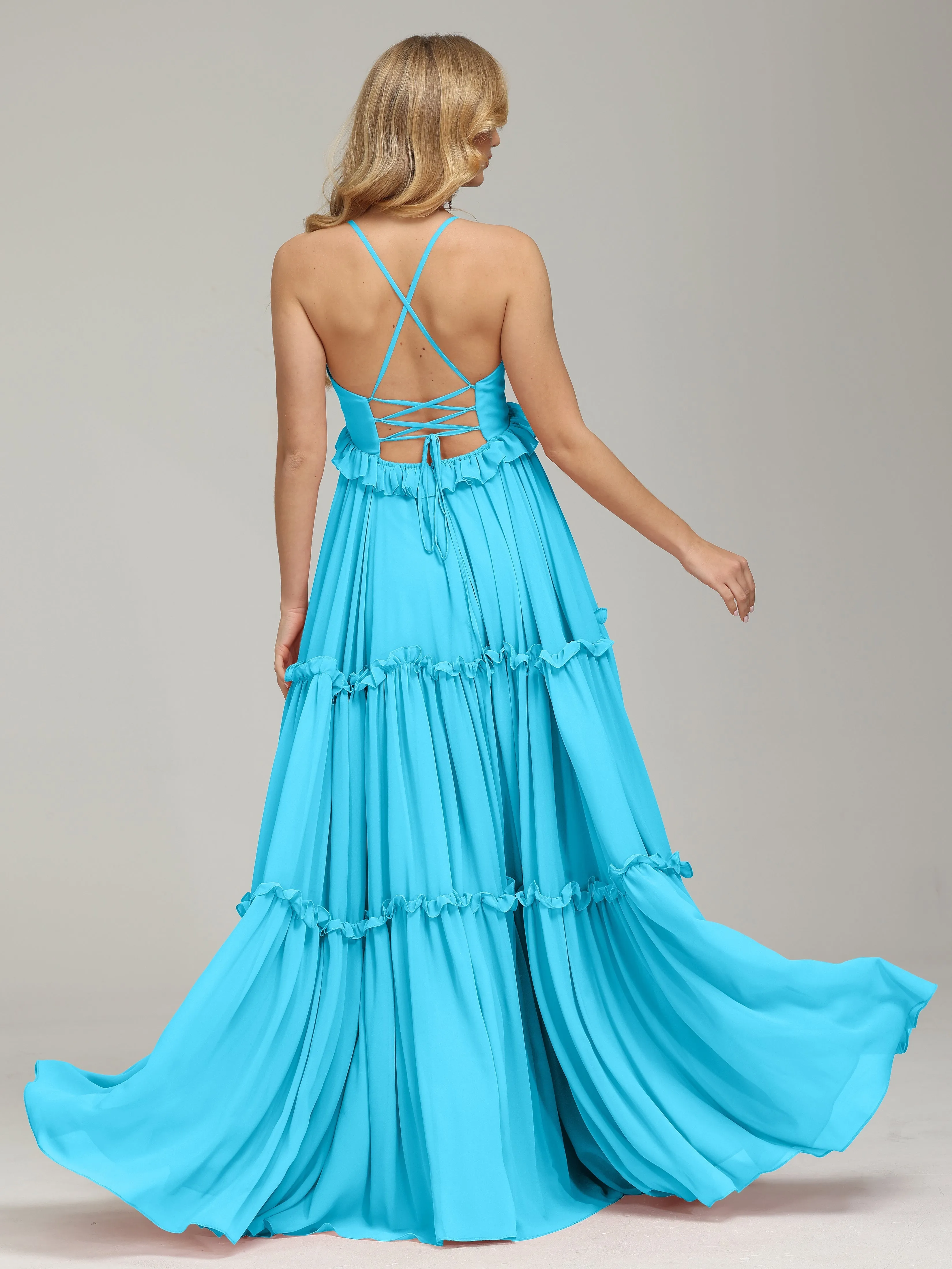 Pretty Spaghetti Straps Empire Waist Bridesmaid Dresses