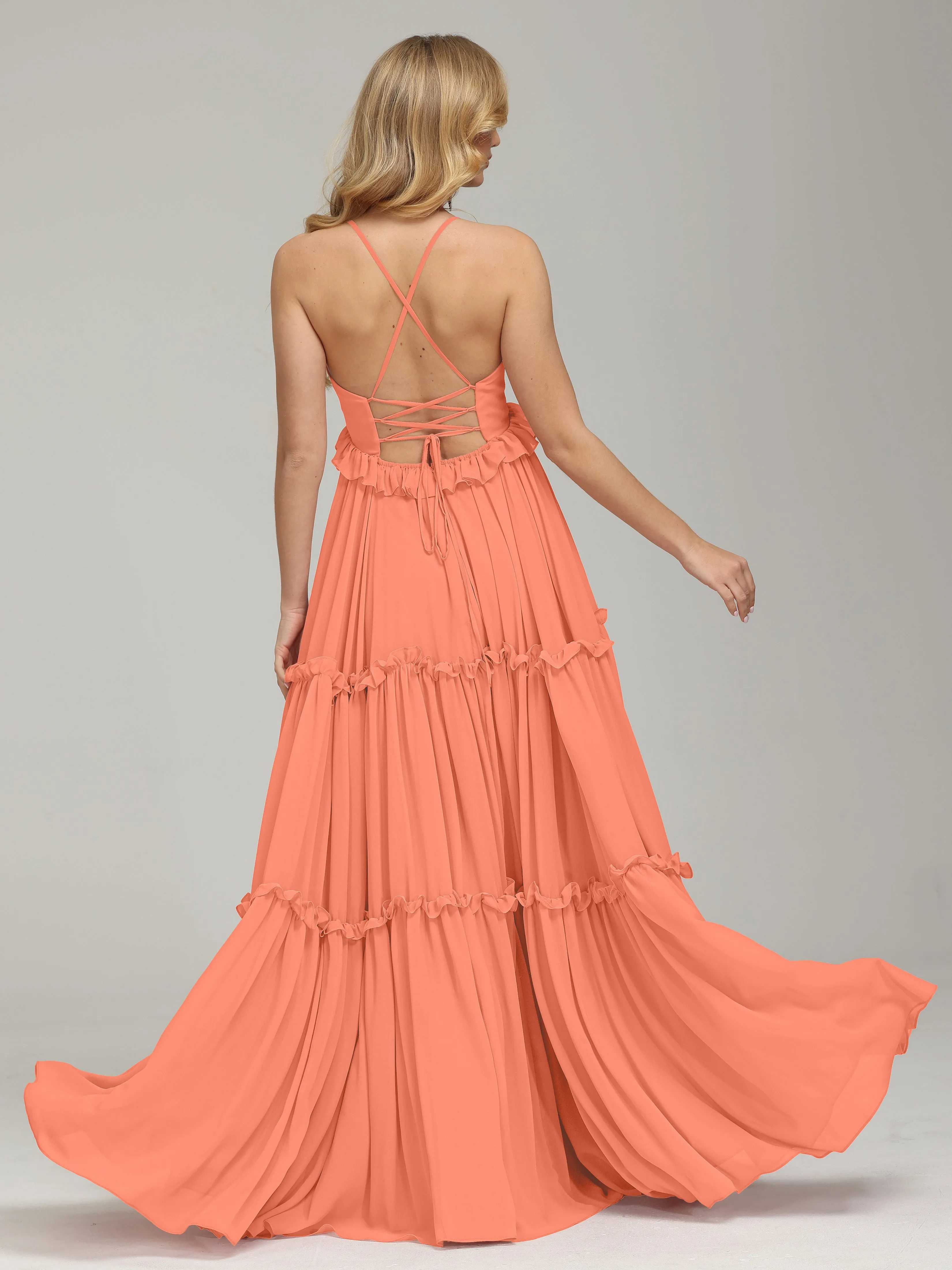 Pretty Spaghetti Straps Empire Waist Bridesmaid Dresses