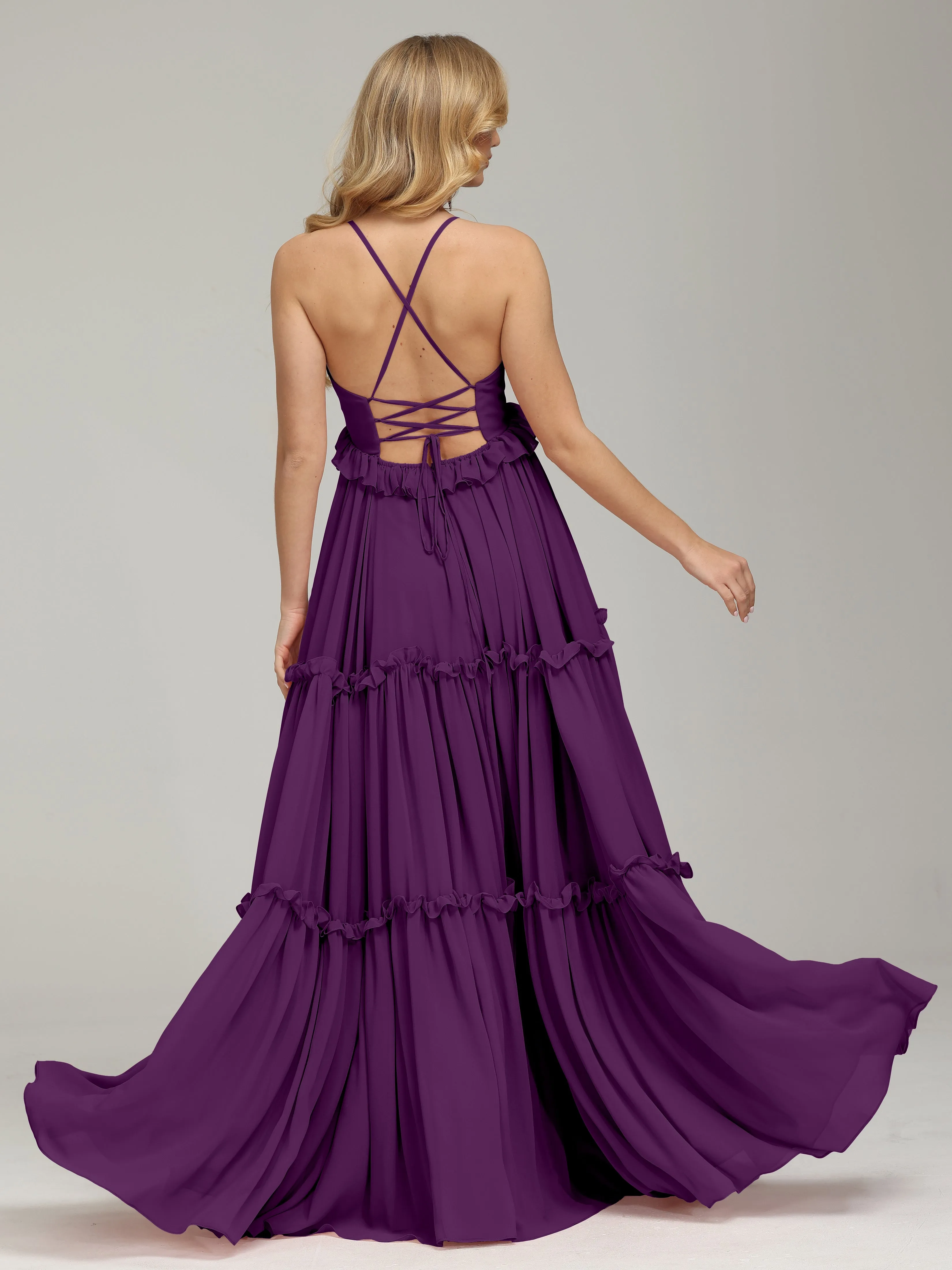 Pretty Spaghetti Straps Empire Waist Bridesmaid Dresses