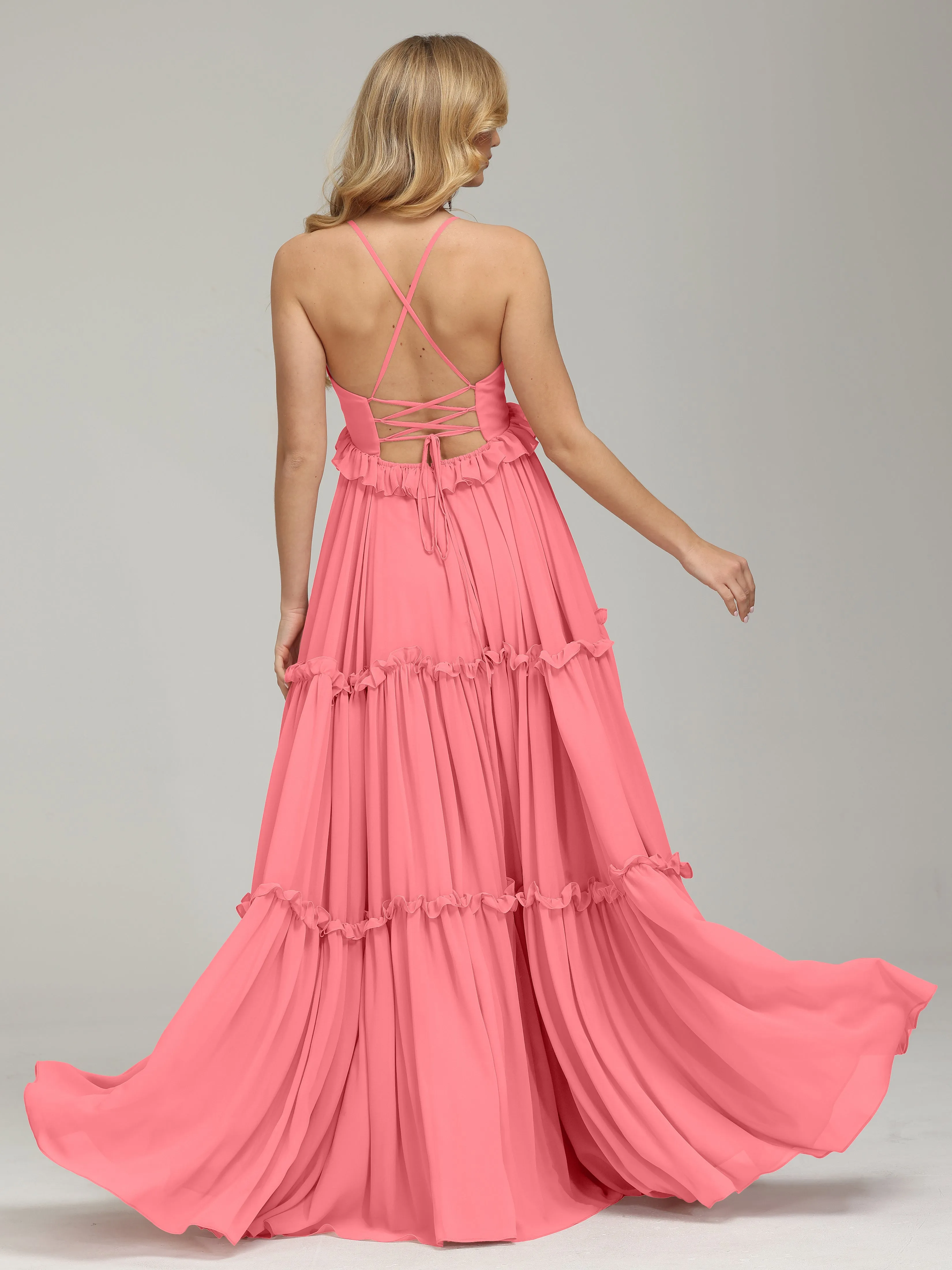 Pretty Spaghetti Straps Empire Waist Bridesmaid Dresses