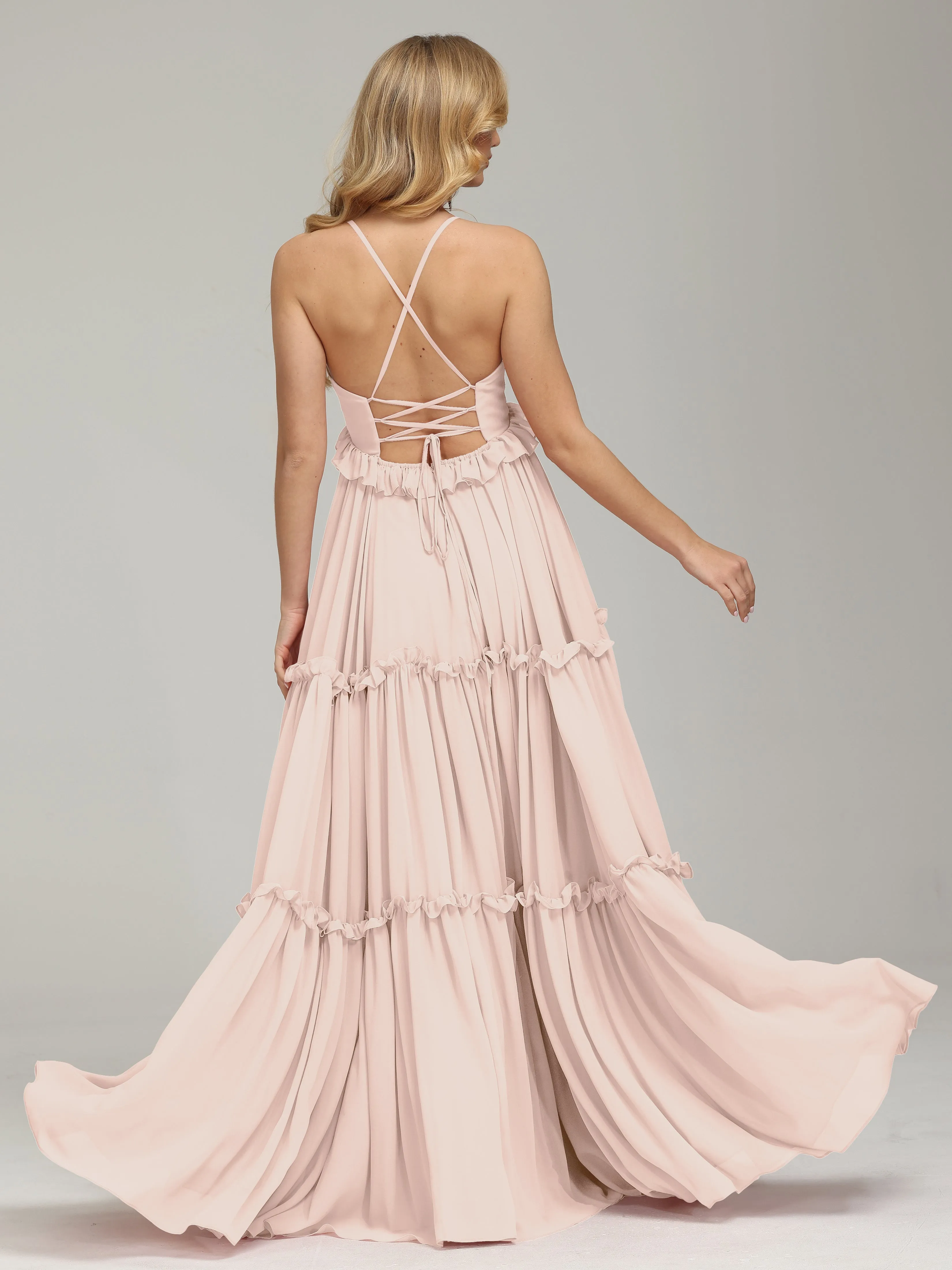 Pretty Spaghetti Straps Empire Waist Bridesmaid Dresses