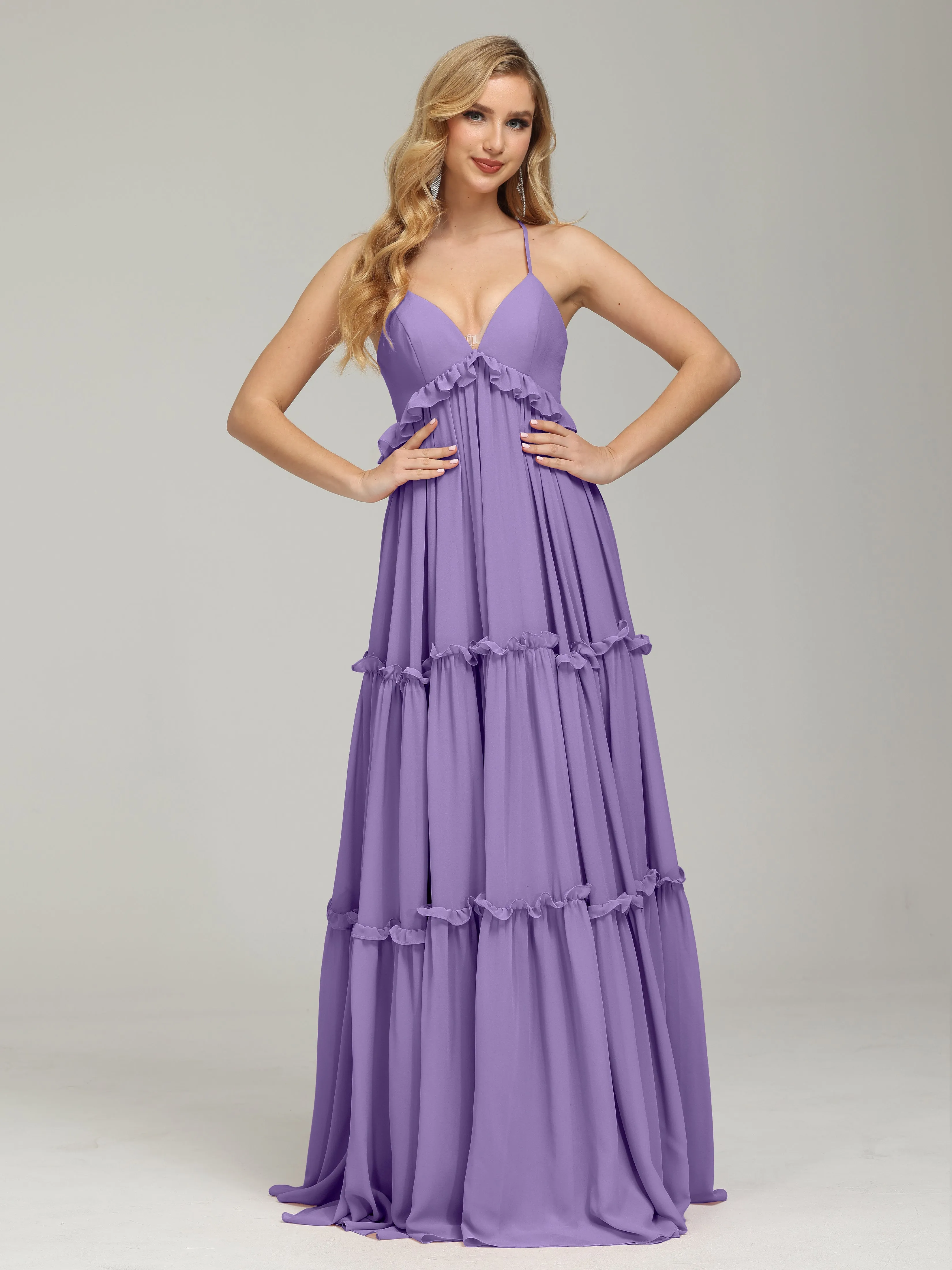 Pretty Spaghetti Straps Empire Waist Bridesmaid Dresses