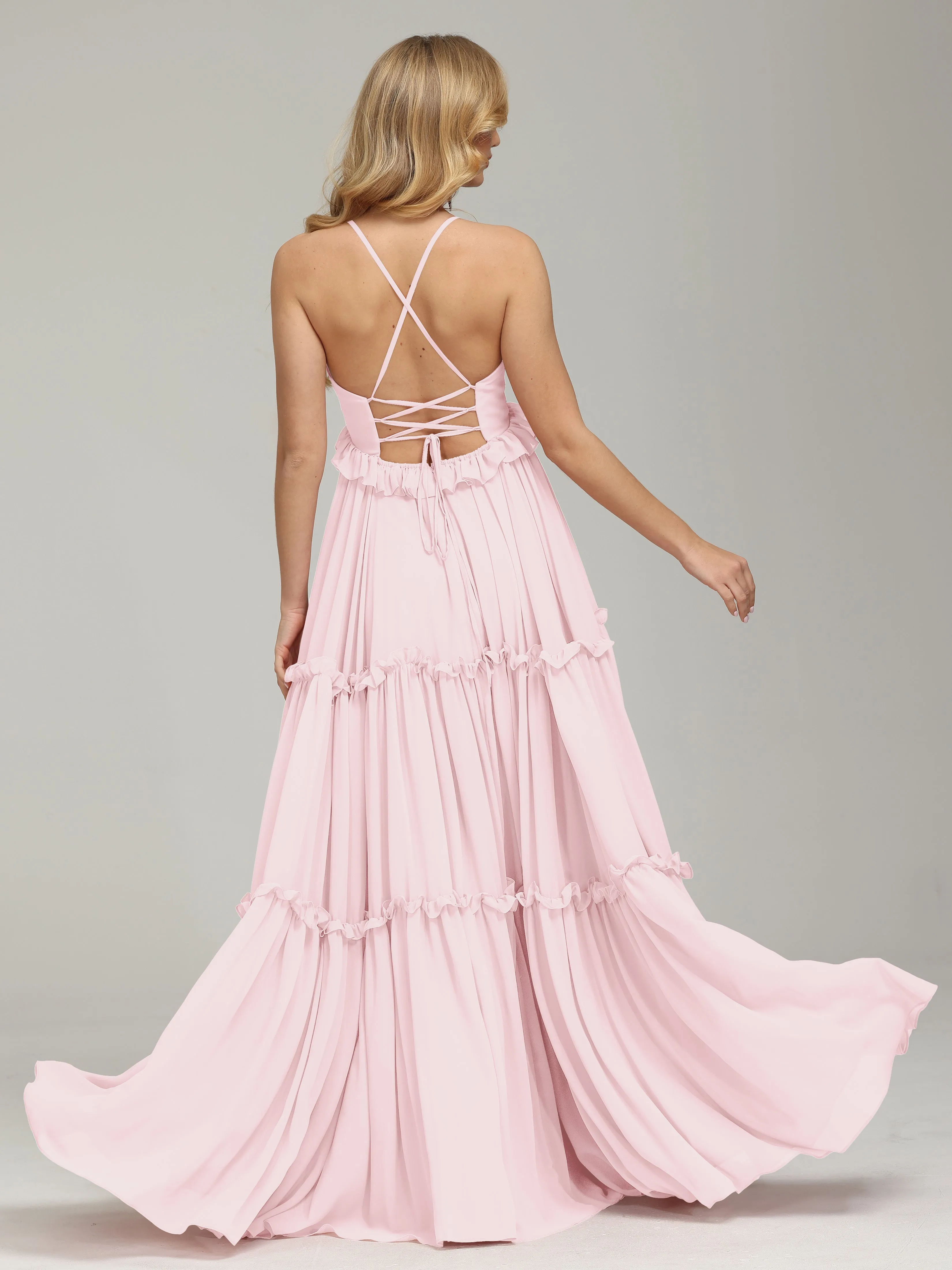 Pretty Spaghetti Straps Empire Waist Bridesmaid Dresses