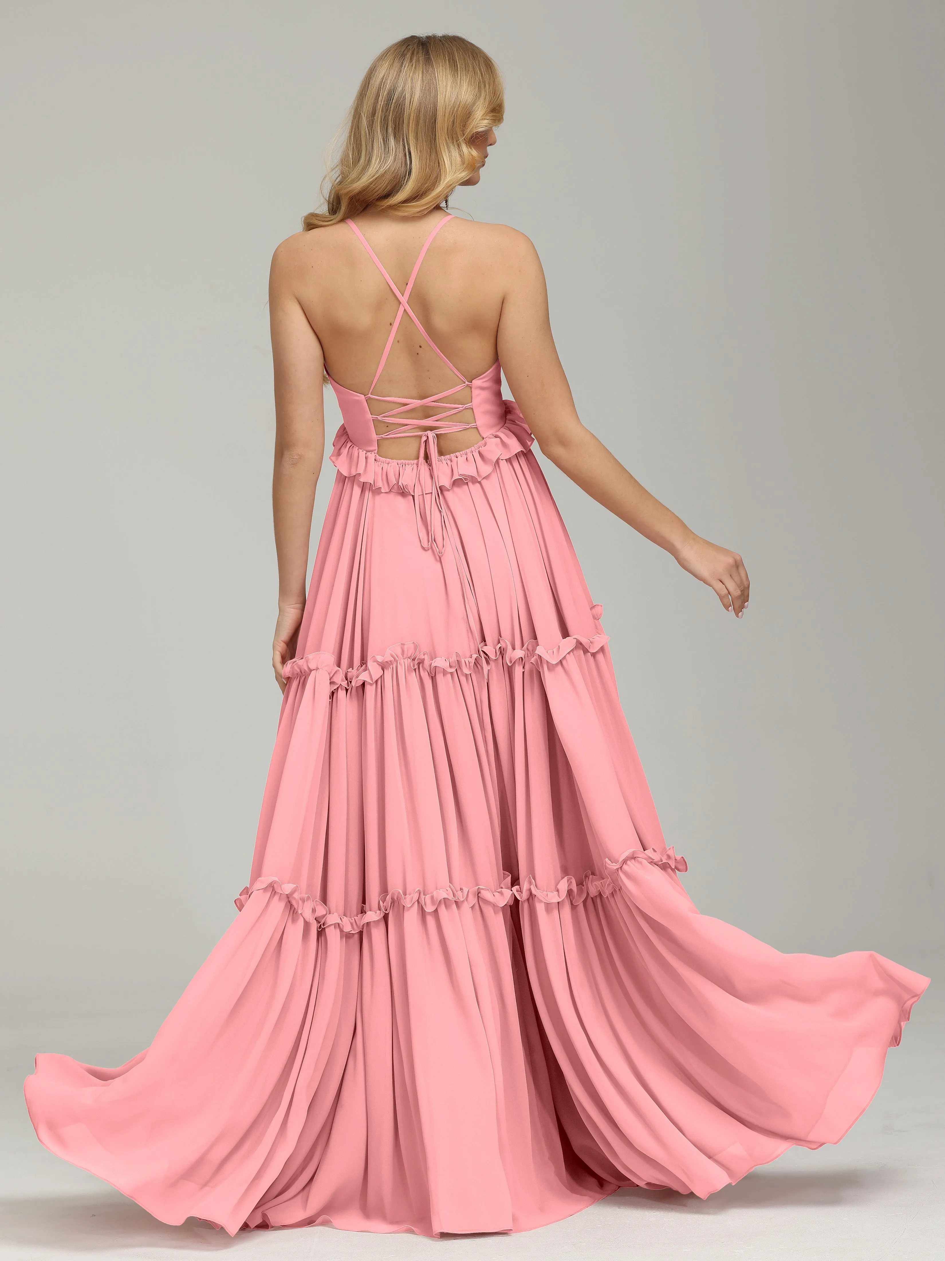 Pretty Spaghetti Straps Empire Waist Bridesmaid Dresses