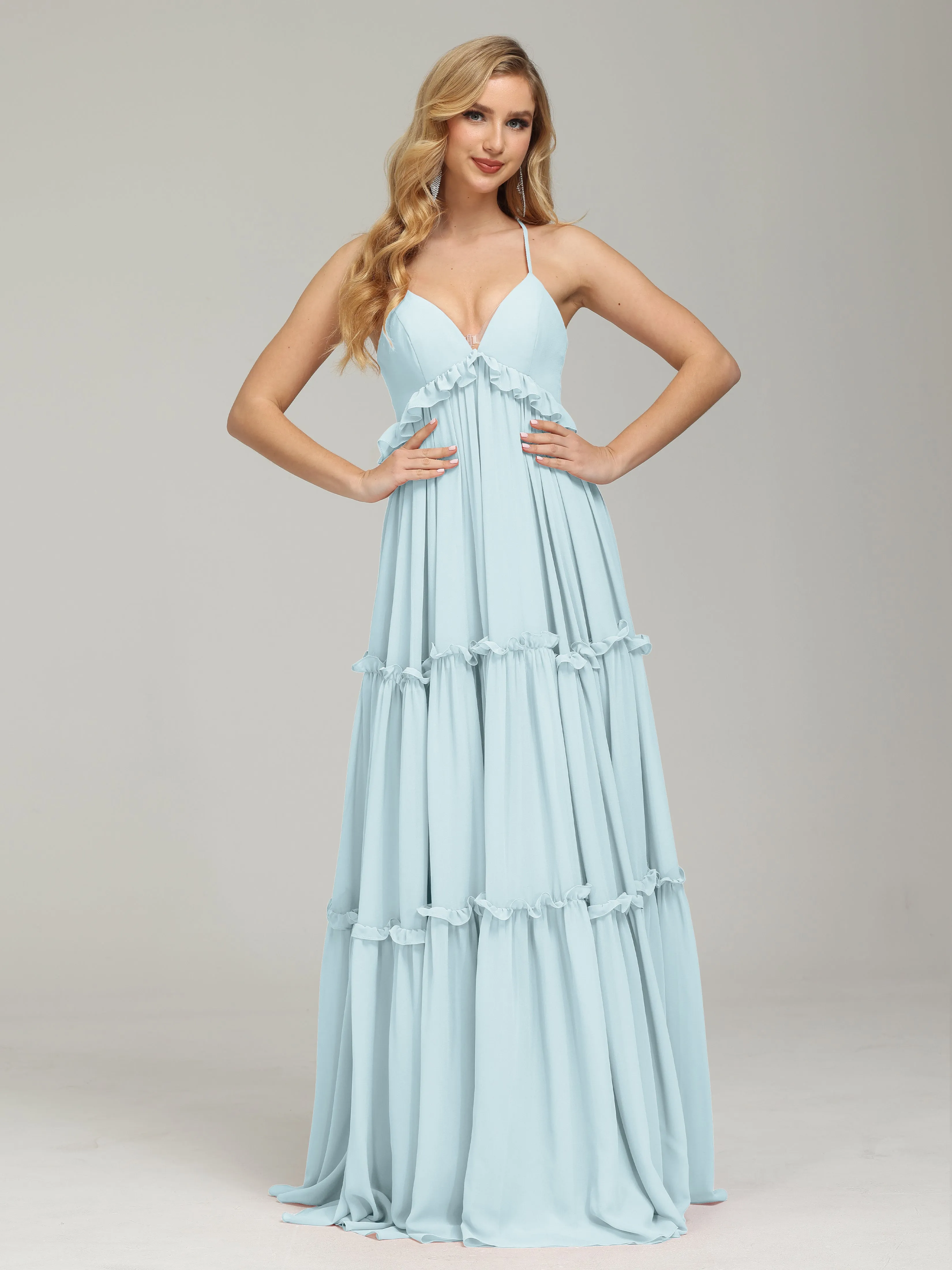 Pretty Spaghetti Straps Empire Waist Bridesmaid Dresses