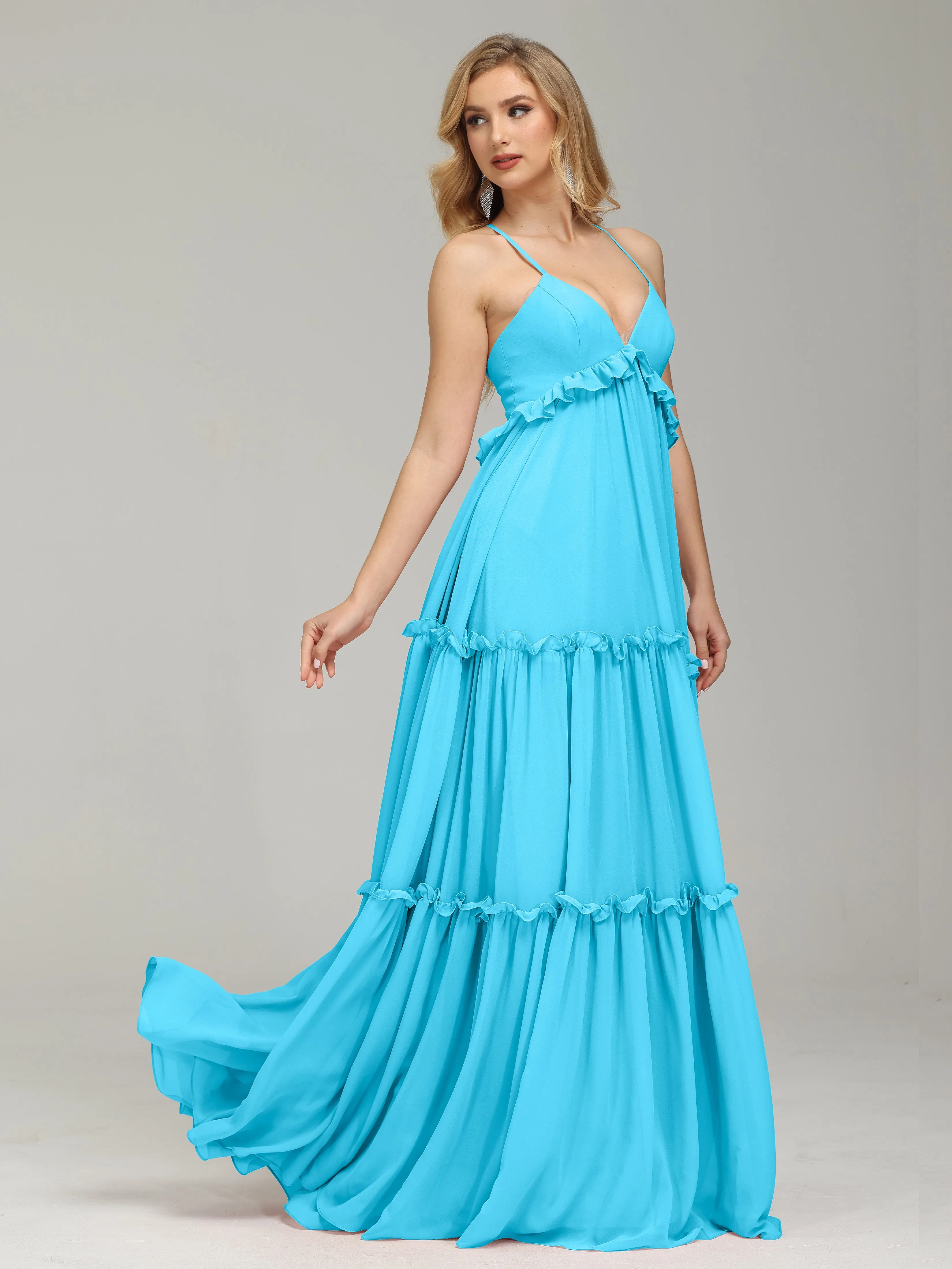 Pretty Spaghetti Straps Empire Waist Bridesmaid Dresses