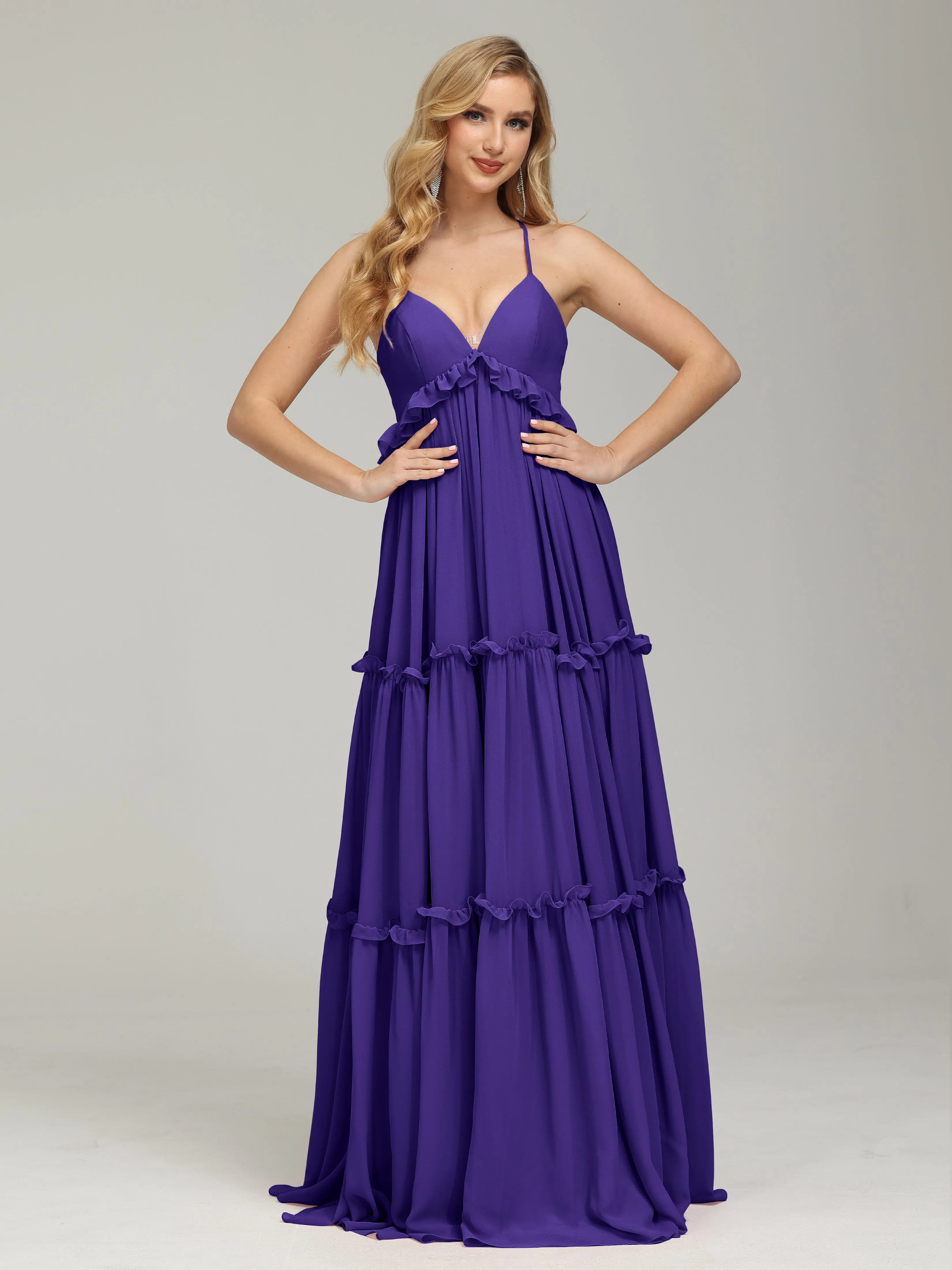 Pretty Spaghetti Straps Empire Waist Bridesmaid Dresses