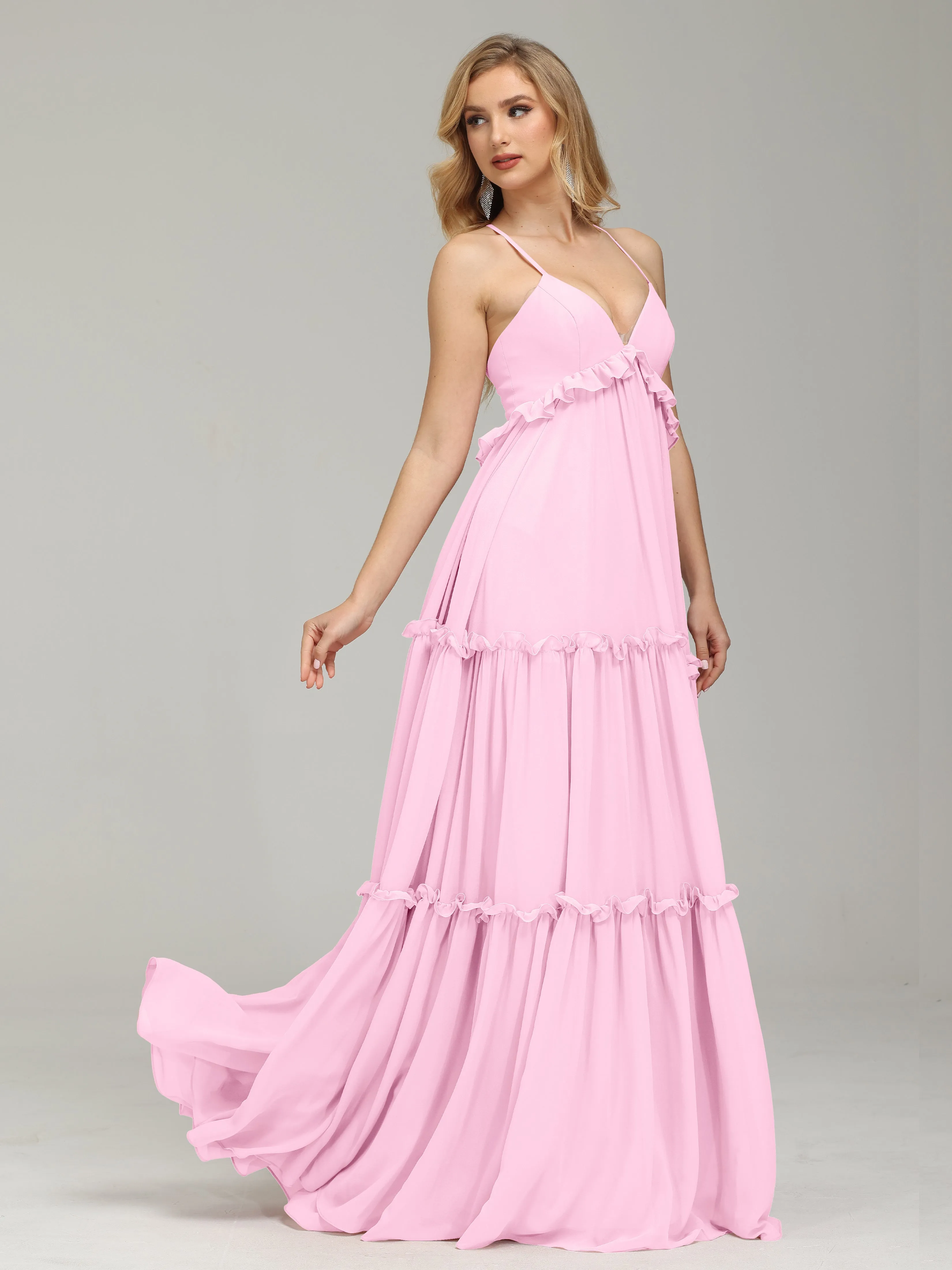 Pretty Spaghetti Straps Empire Waist Bridesmaid Dresses