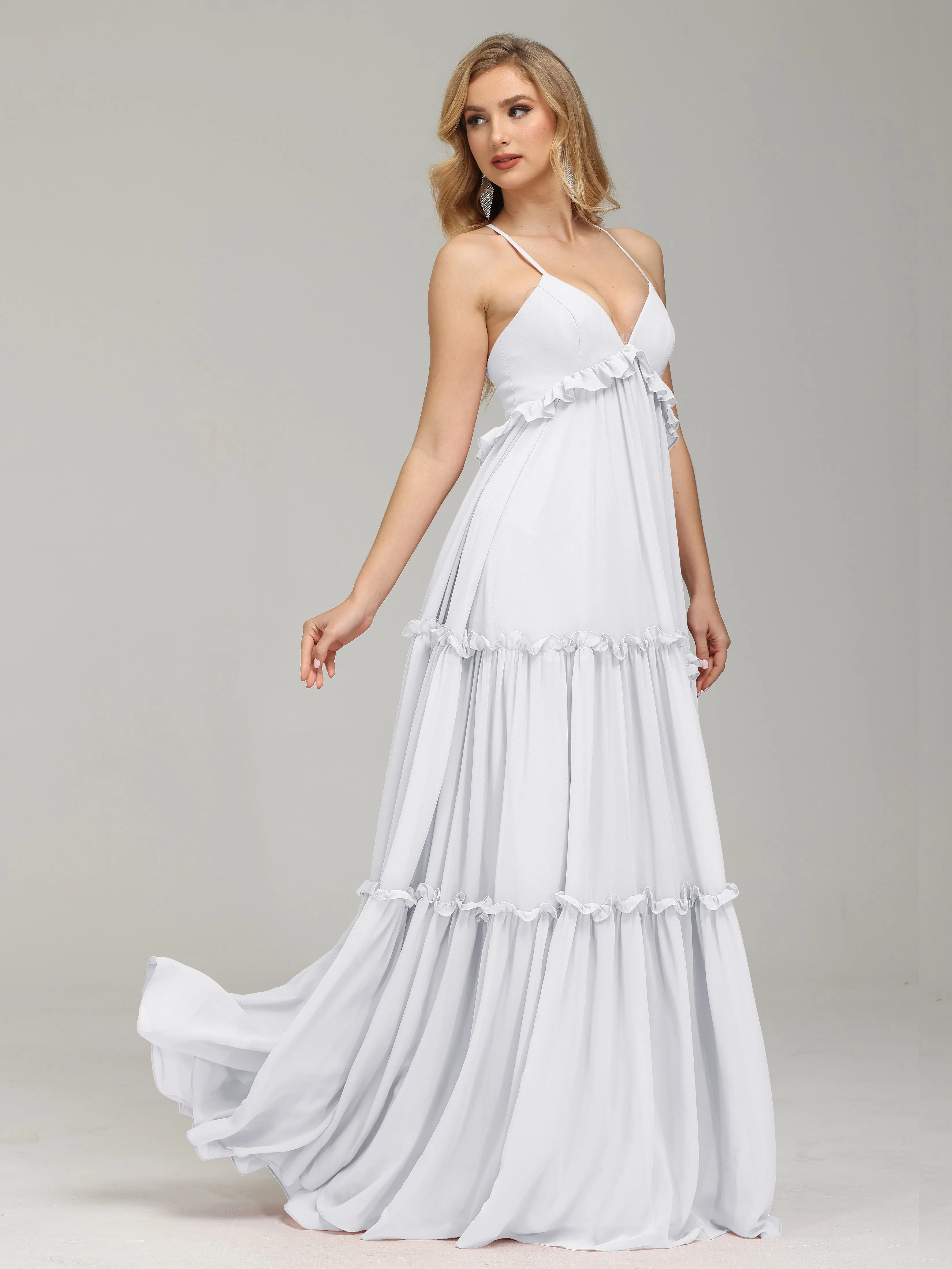 Pretty Spaghetti Straps Empire Waist Bridesmaid Dresses