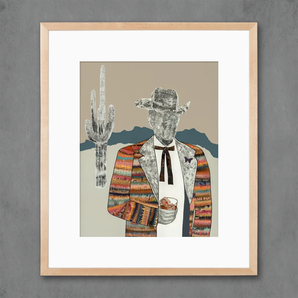 QUILTED WRANGLER (COWBOY) limited edition paper print