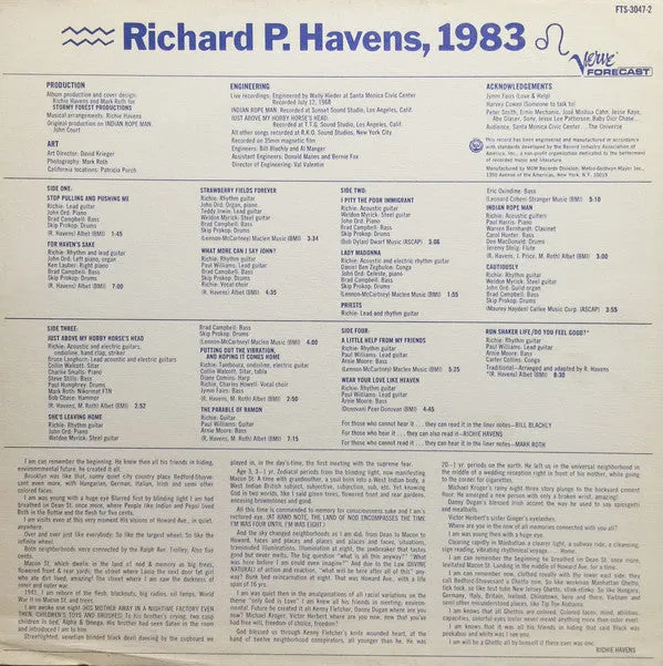 Richie Havens - Richard P. Havens 1983 (2xLP, Album, MGM) (VG )