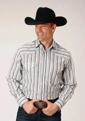 Roper Stormy Stripes (Grey) - Men's Western Shirt