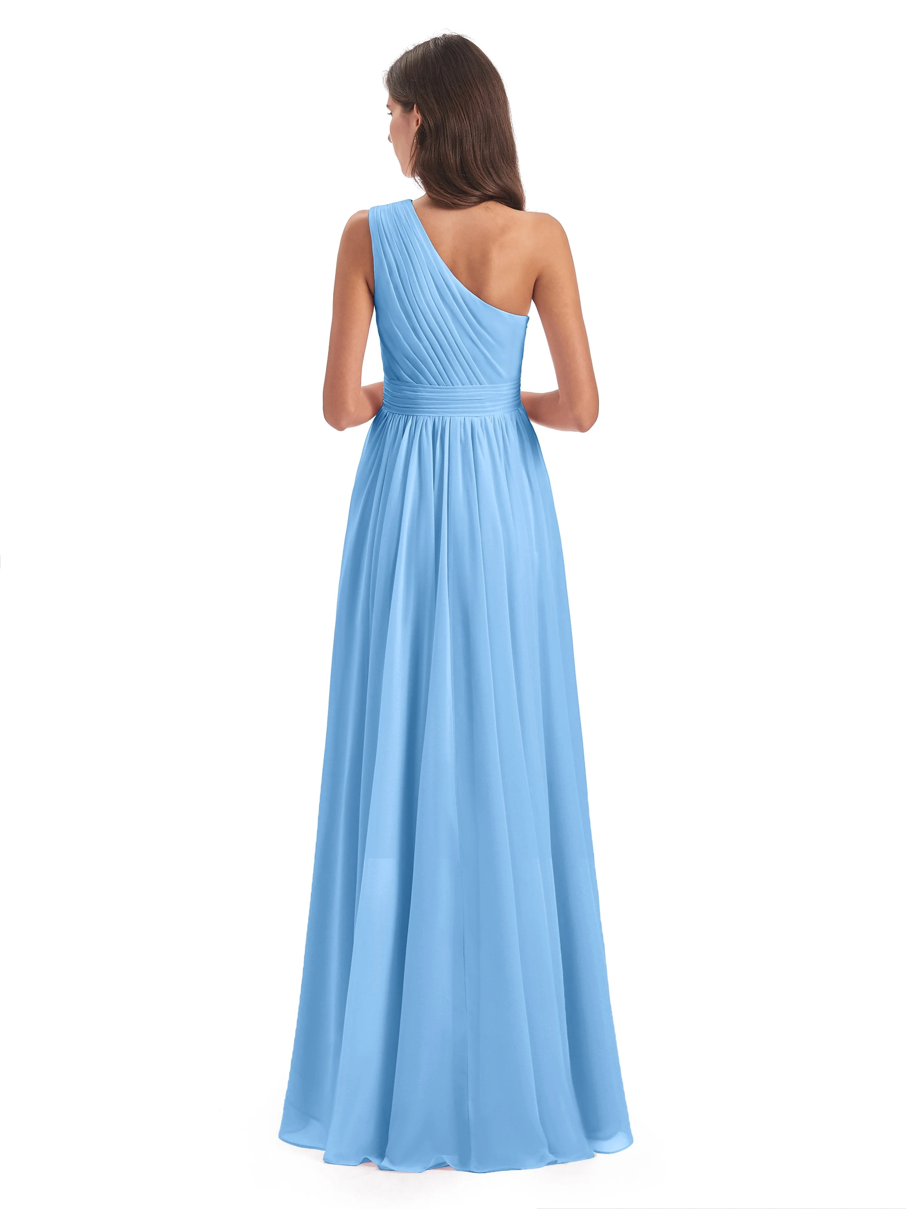 Rose Pretty Asymmetrical Chiffon Bridesmaid Dresses